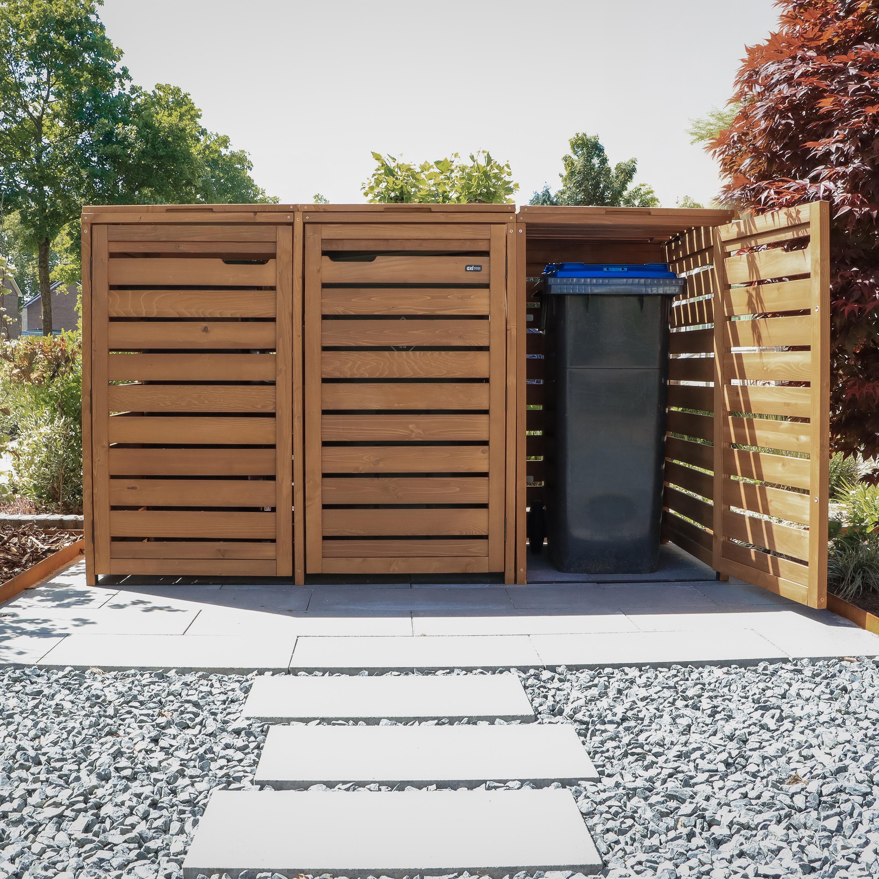 AXI Lex Wooden Bin Storage Brown – 4 bins