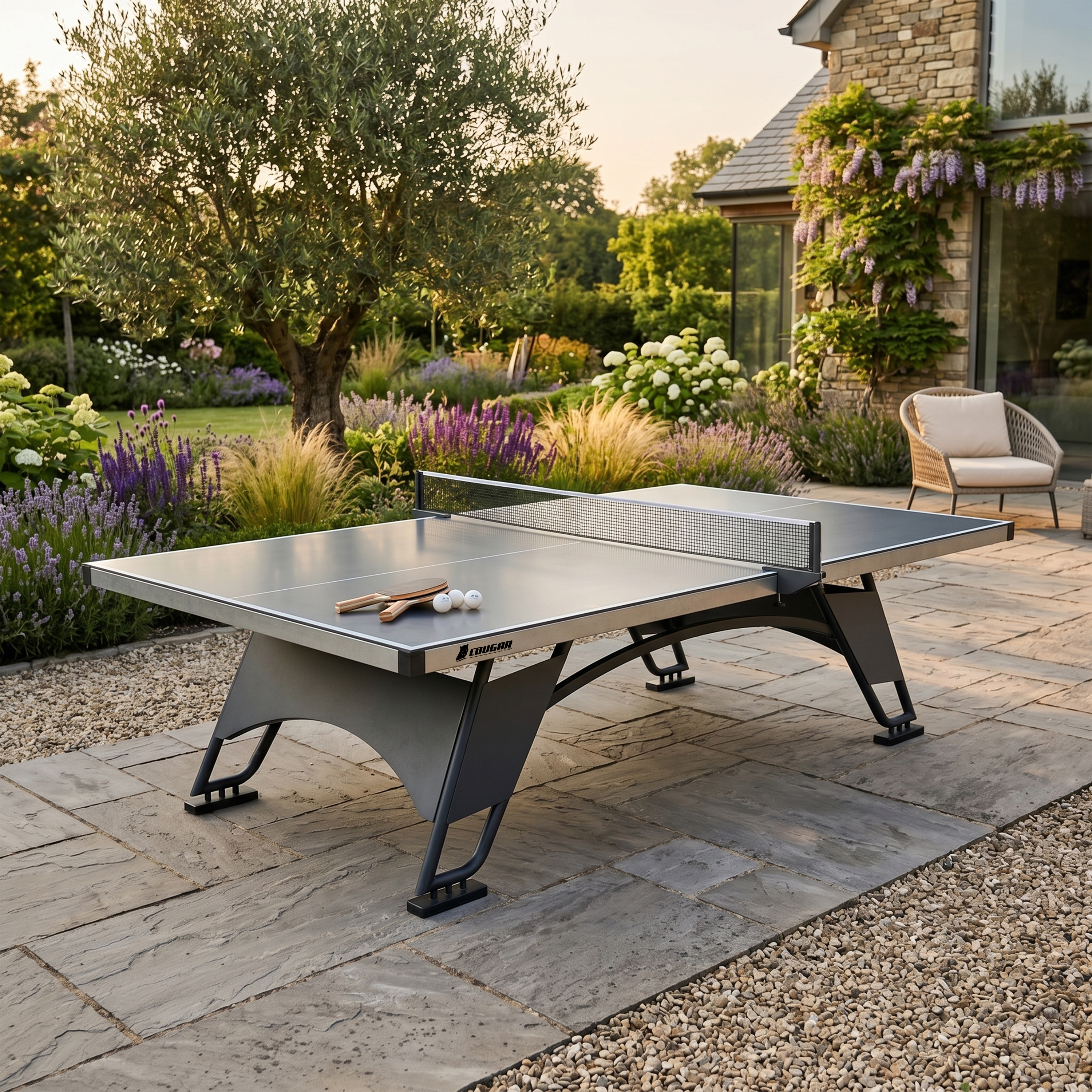 Cougar Table Tennis Table  Premium 2800 Outdoor - Grey