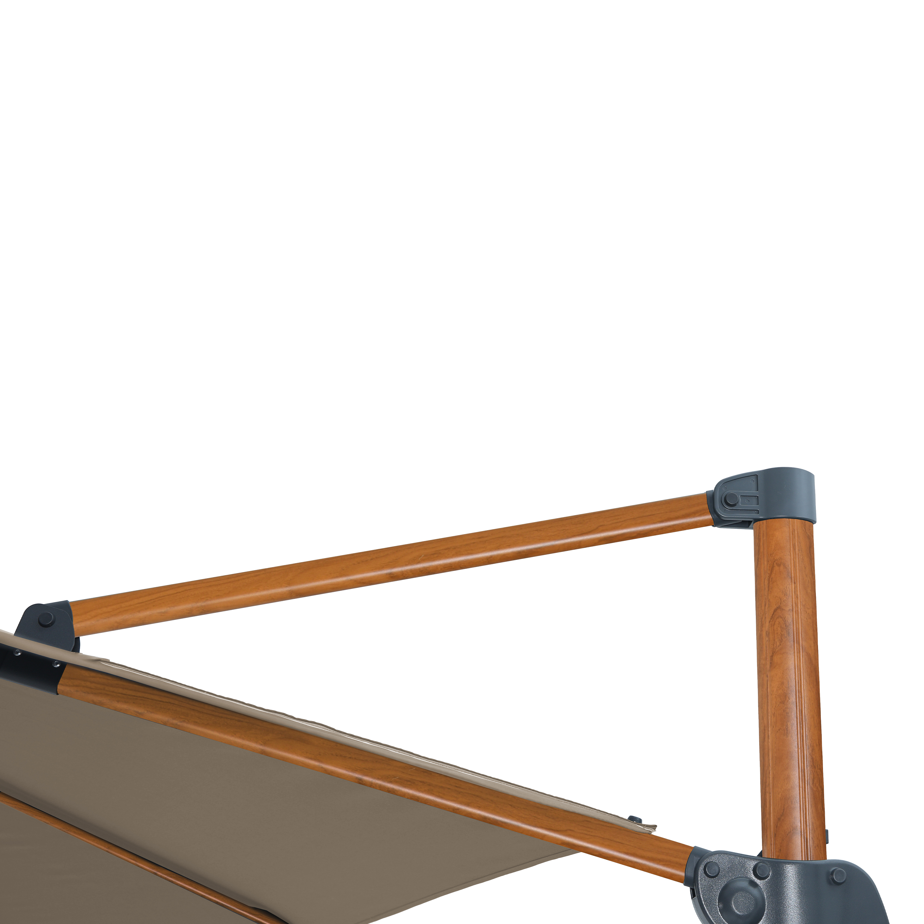 AXI Nima Zweefparasol 300x300 Houtlook/taupe 
