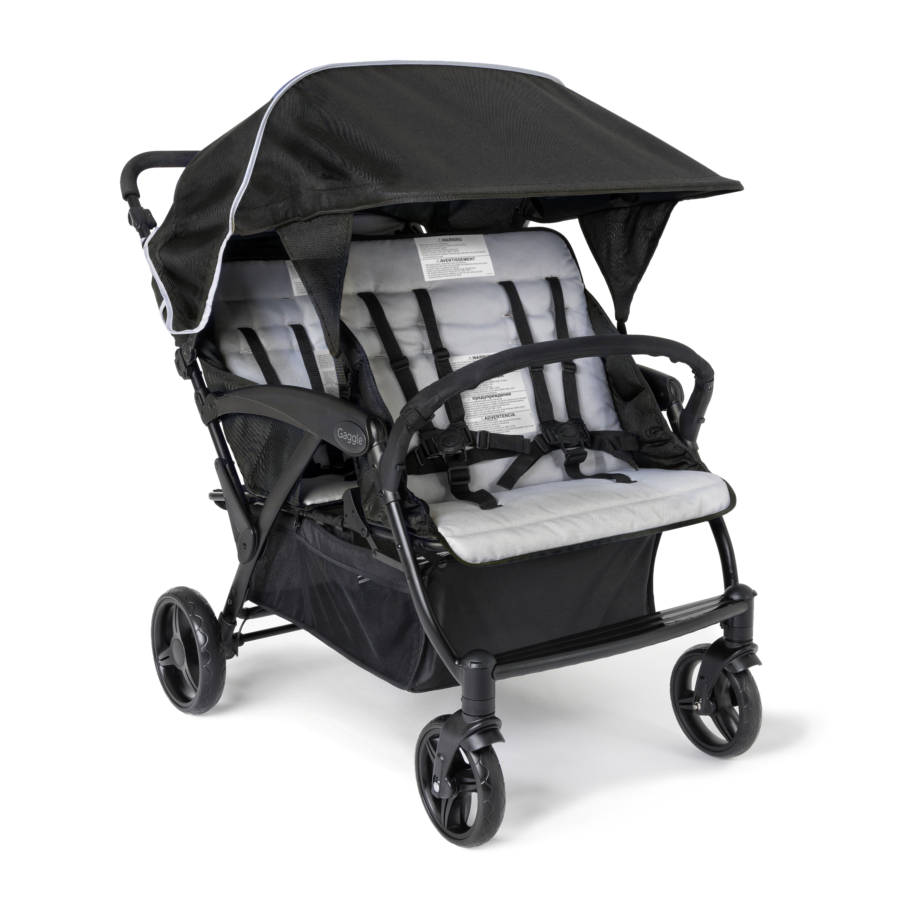 Gaggle Odyssey 4x4 quad kinderwagen / buggy voor 4 kinderen in grijs/zwart