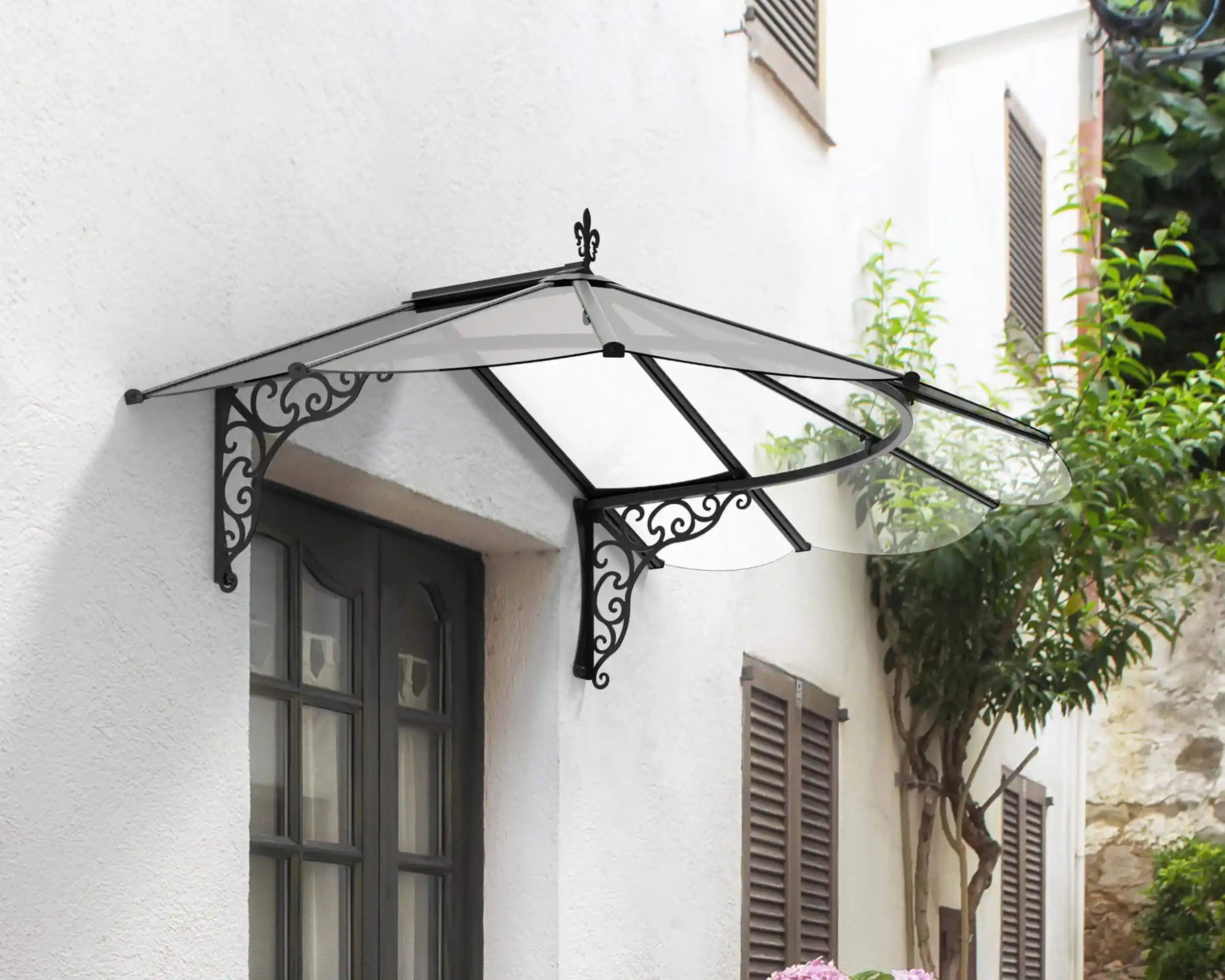 Canopia Iris 175X125 cm Deur en Veranda Luifel Zwart Helder-7290108136548 Canopia Iris 175X125 cm Deur en Veranda Luifel Zwart Helder