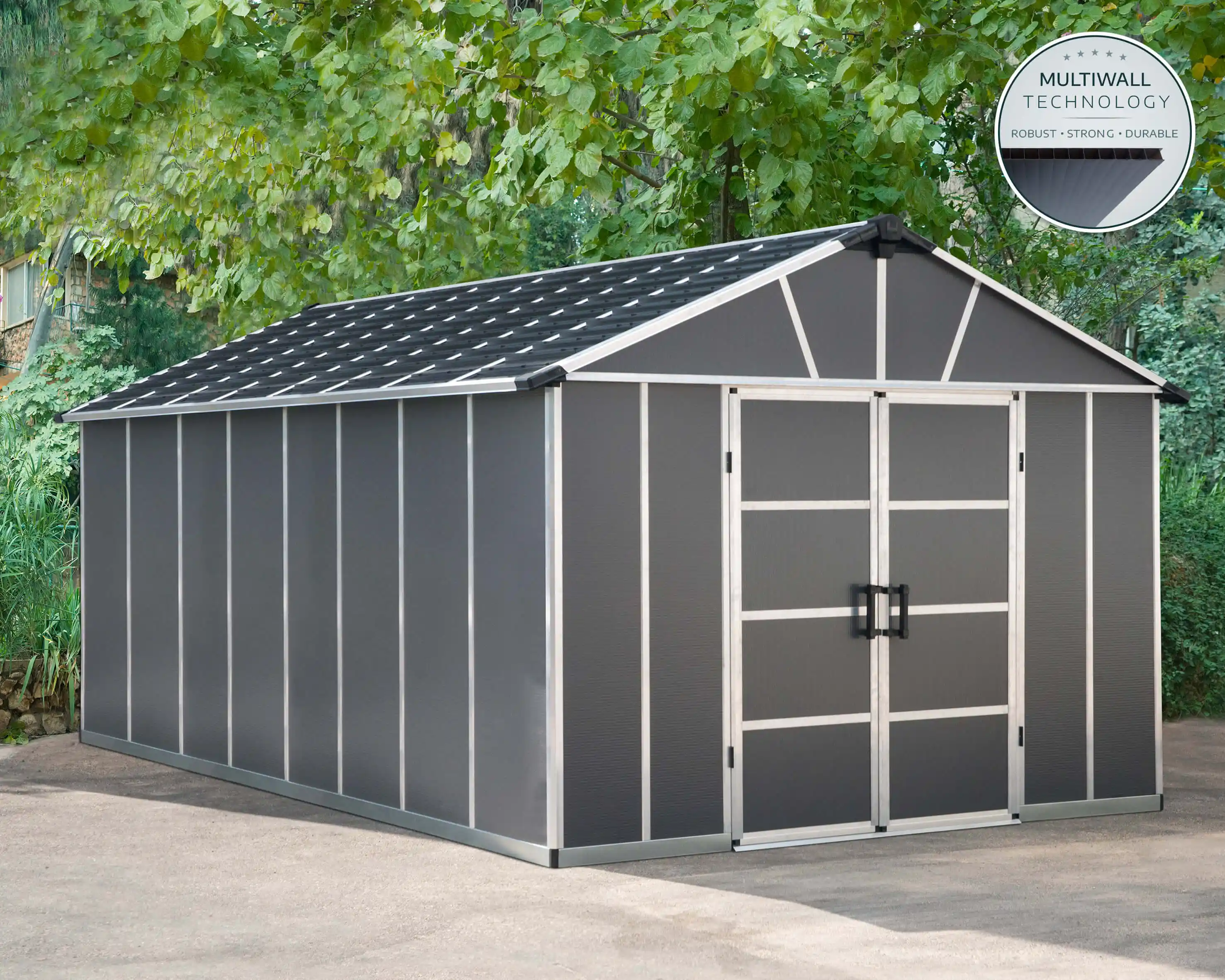 Canopia Yukon 519X332 cm grote schuur Donkergrijs-7290108139273 Canopia Yukon 519X332 cm grote schuur Donkergrijs