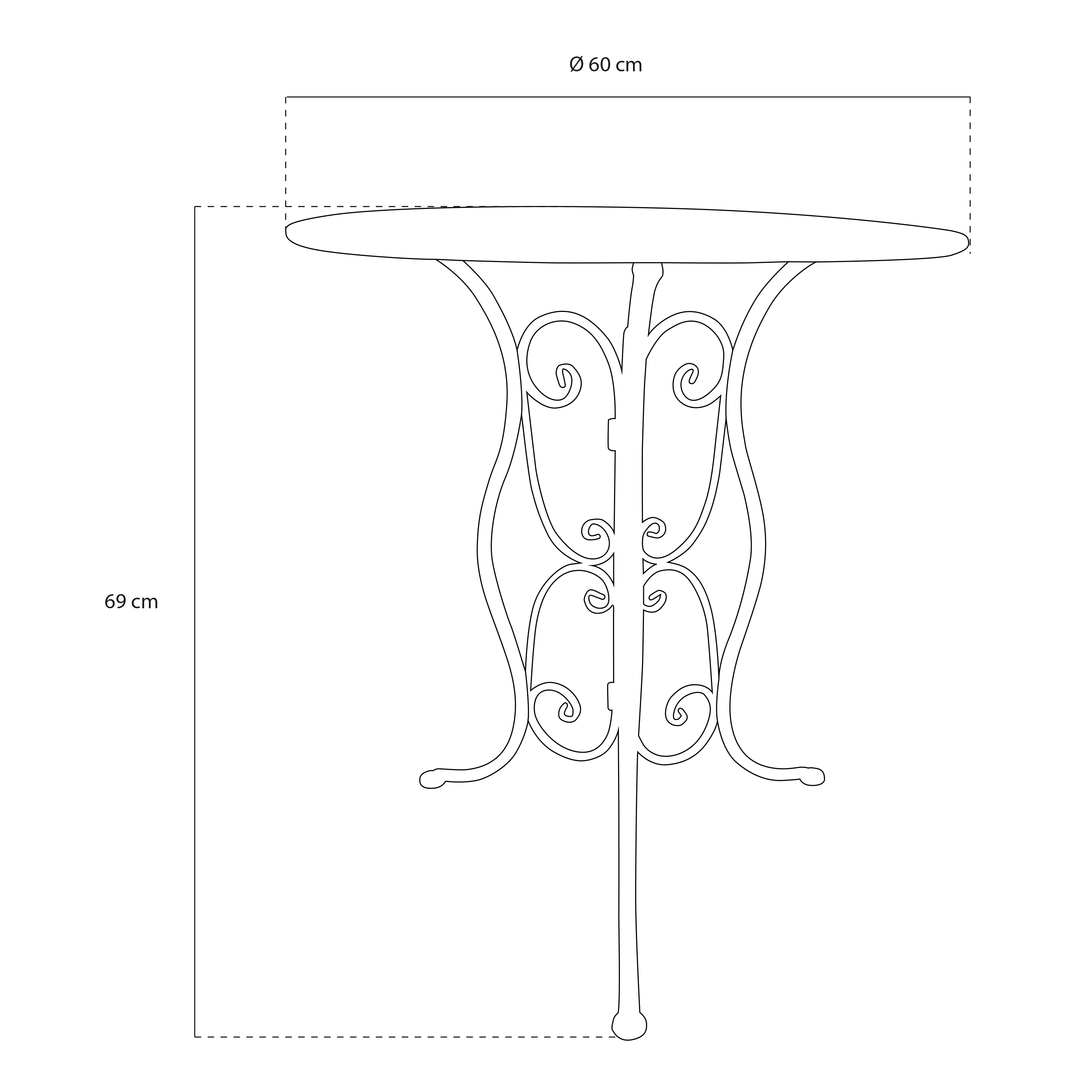 AXI Eloise Metal Bistro Set - Punched White
