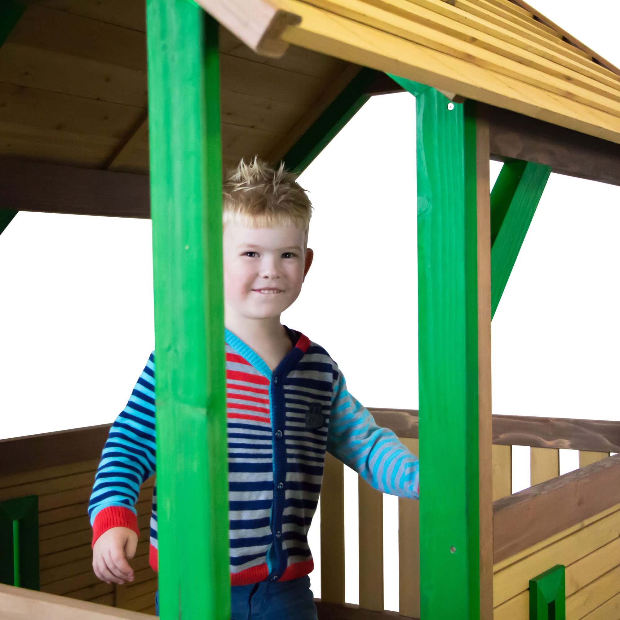 AXI Dory Speeltoren Bruin/groen - Groene Glijbaan