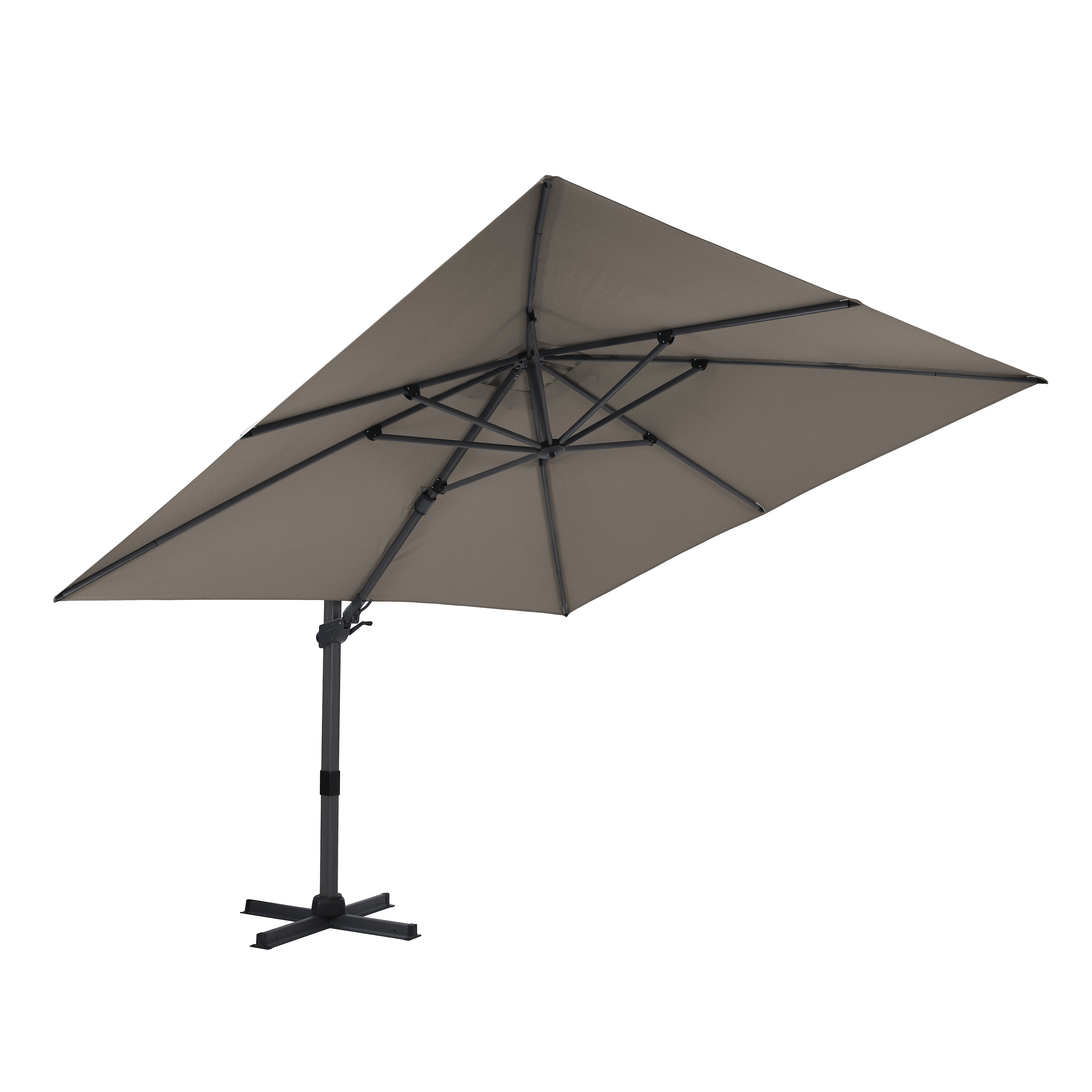AXI Apollo Premium Zweefparasol 300x300cm Antraciet/taupe