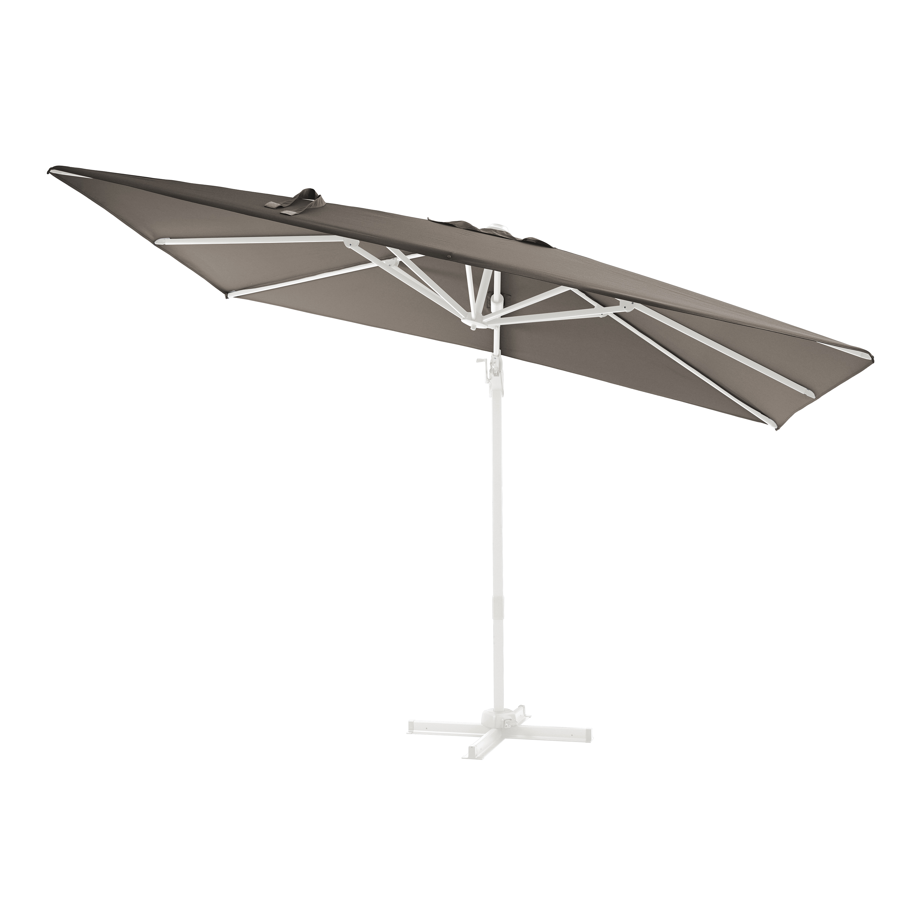 AXI Milad Premium Zweefparasol 200x300cm Wit/taupe