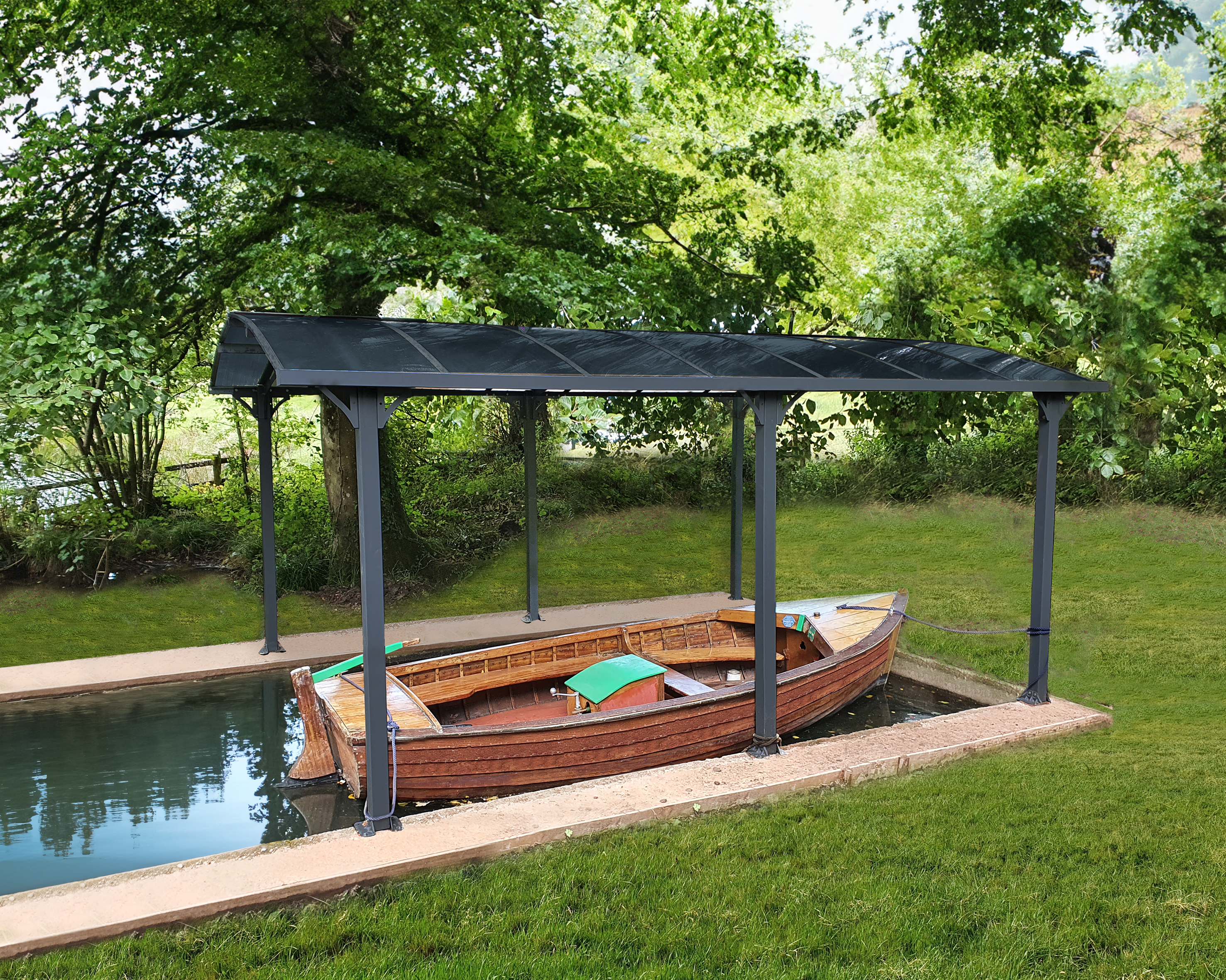 Canopia Arcadia  650X360 cm Carport Enkel Donkergrijs Brons