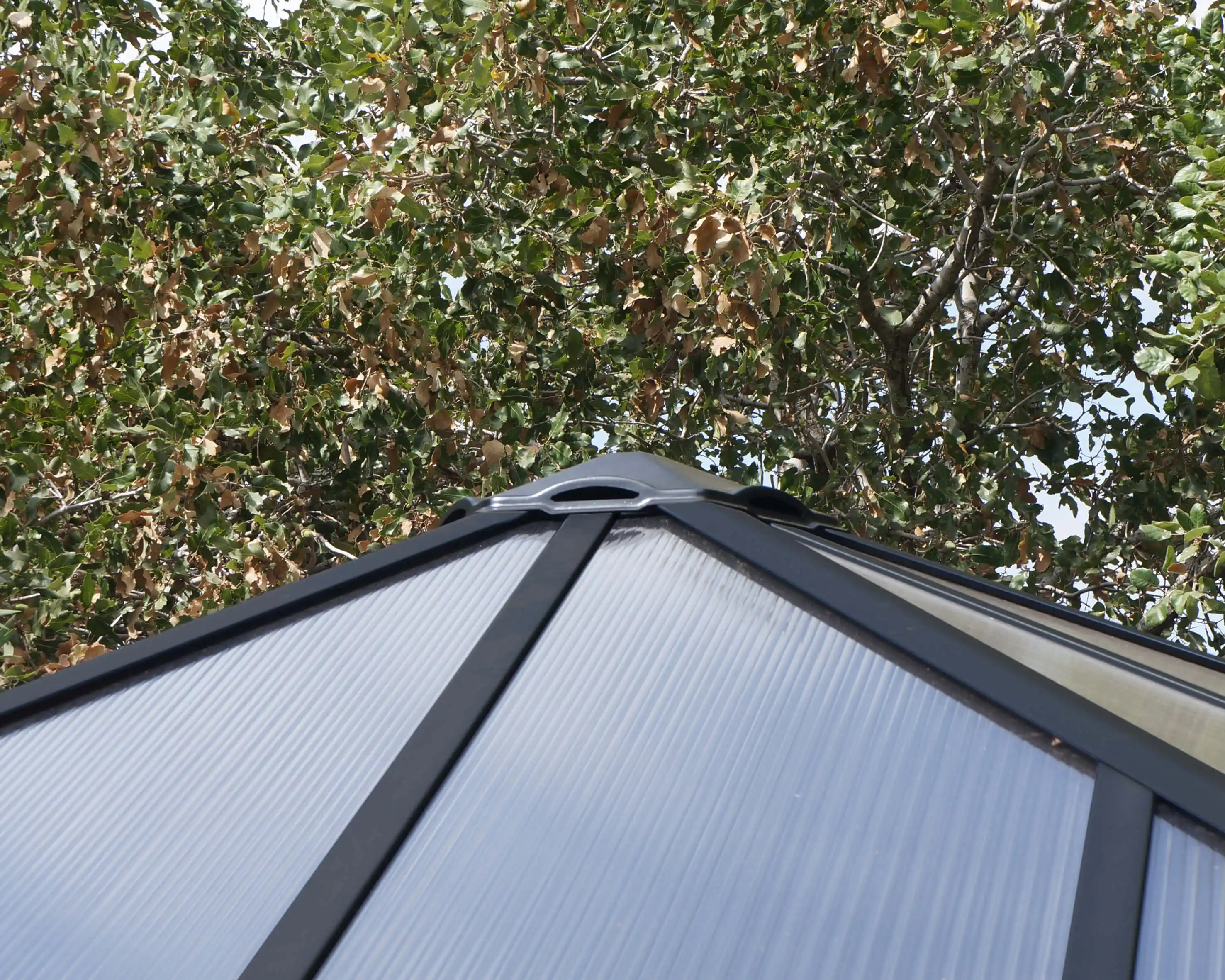 Canopia Palermo 430X430 cm tuinpaviljoen Donkergrijs Brons