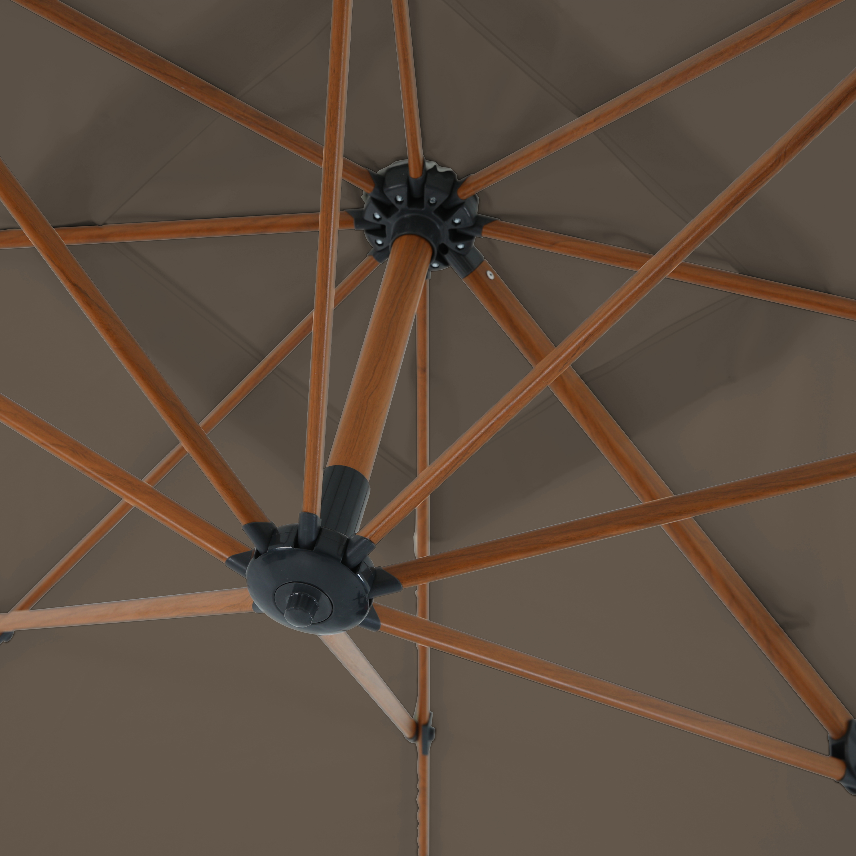 AXI Nima Zweefparasol 300x300 Houtlook/taupe 