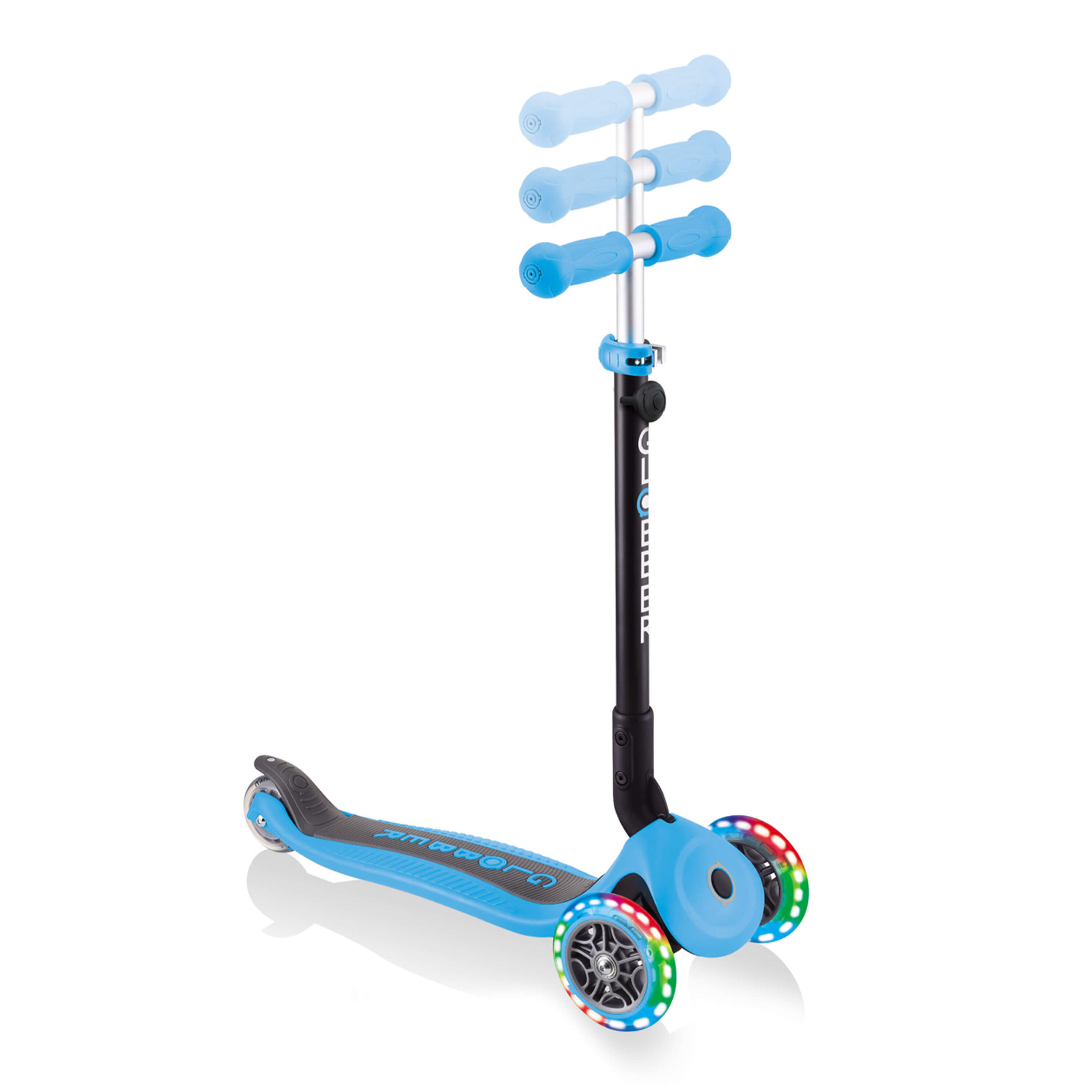 Globber Go Up Foldable Plus Lights 3-in-1 Step lucht blauw
