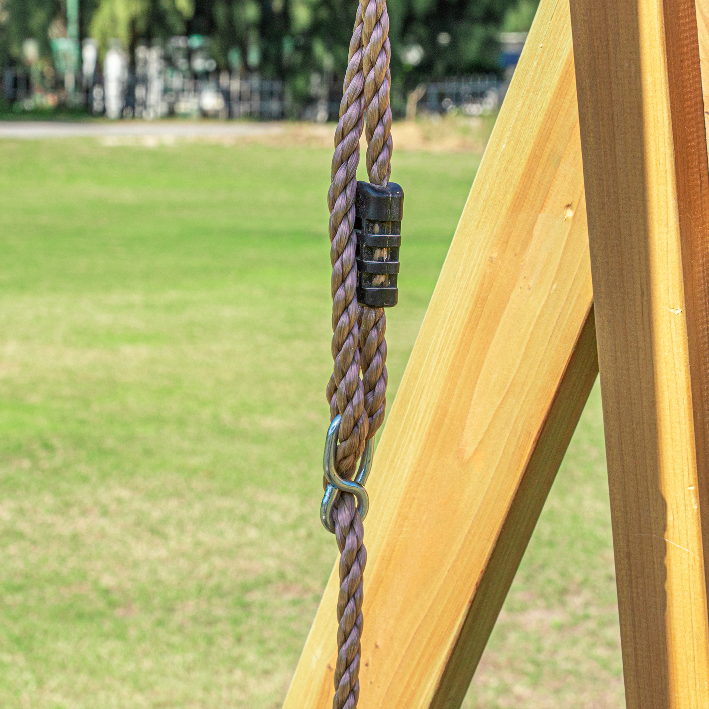 AXI Mia Climbing Frame with Double Swing Set – Blue Slide