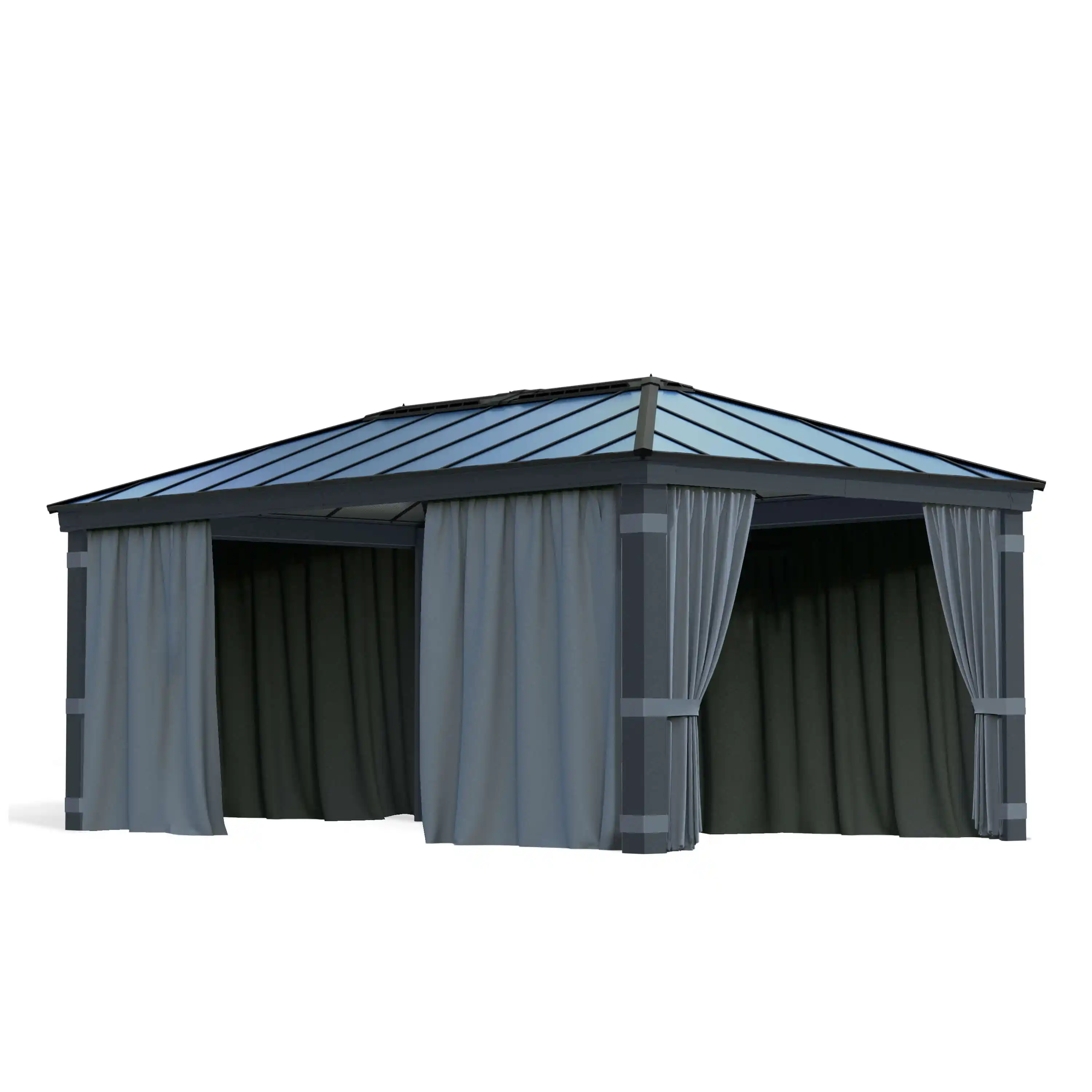 Canopia Gordijnset voor Dallas tuinpaviljoen 600X360 Donkergrijs