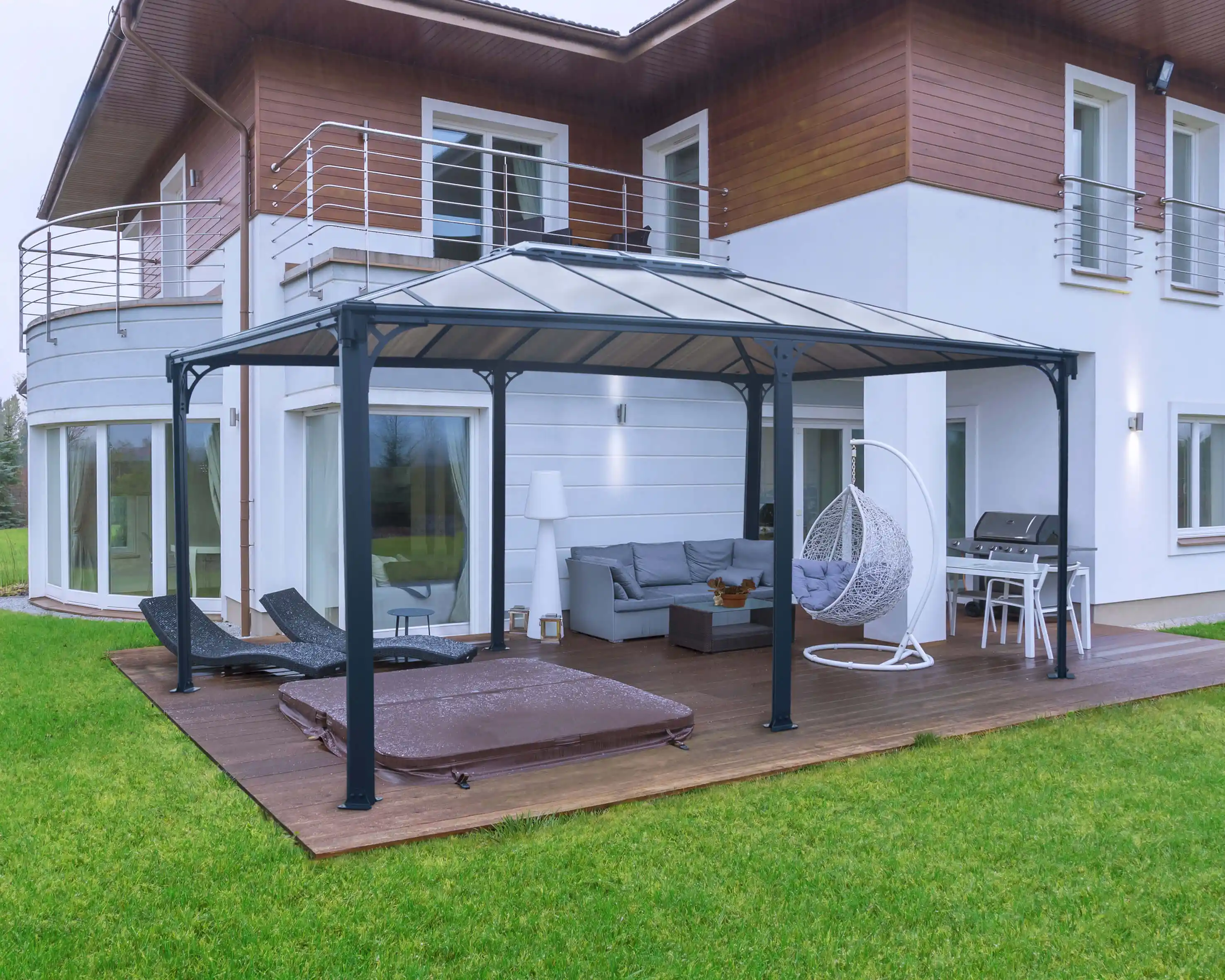 Canopia Martinique 493X295 cm tuinpaviljoen Donkergrijs Brons