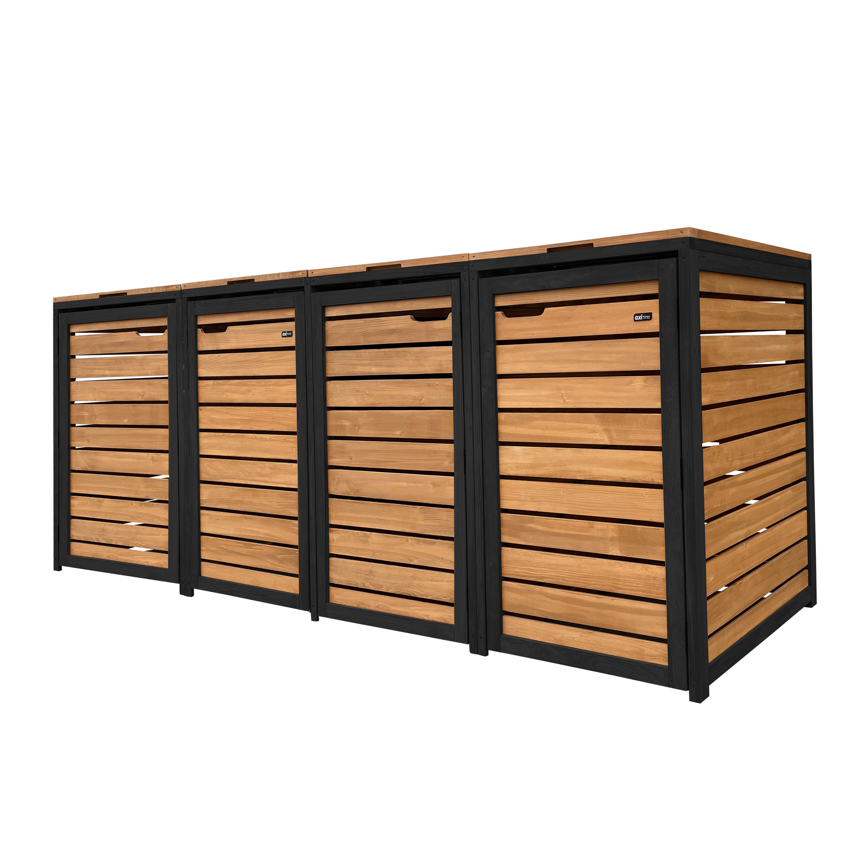 AXI Lex Wooden Bin Storage Brown/Black - 4 bins