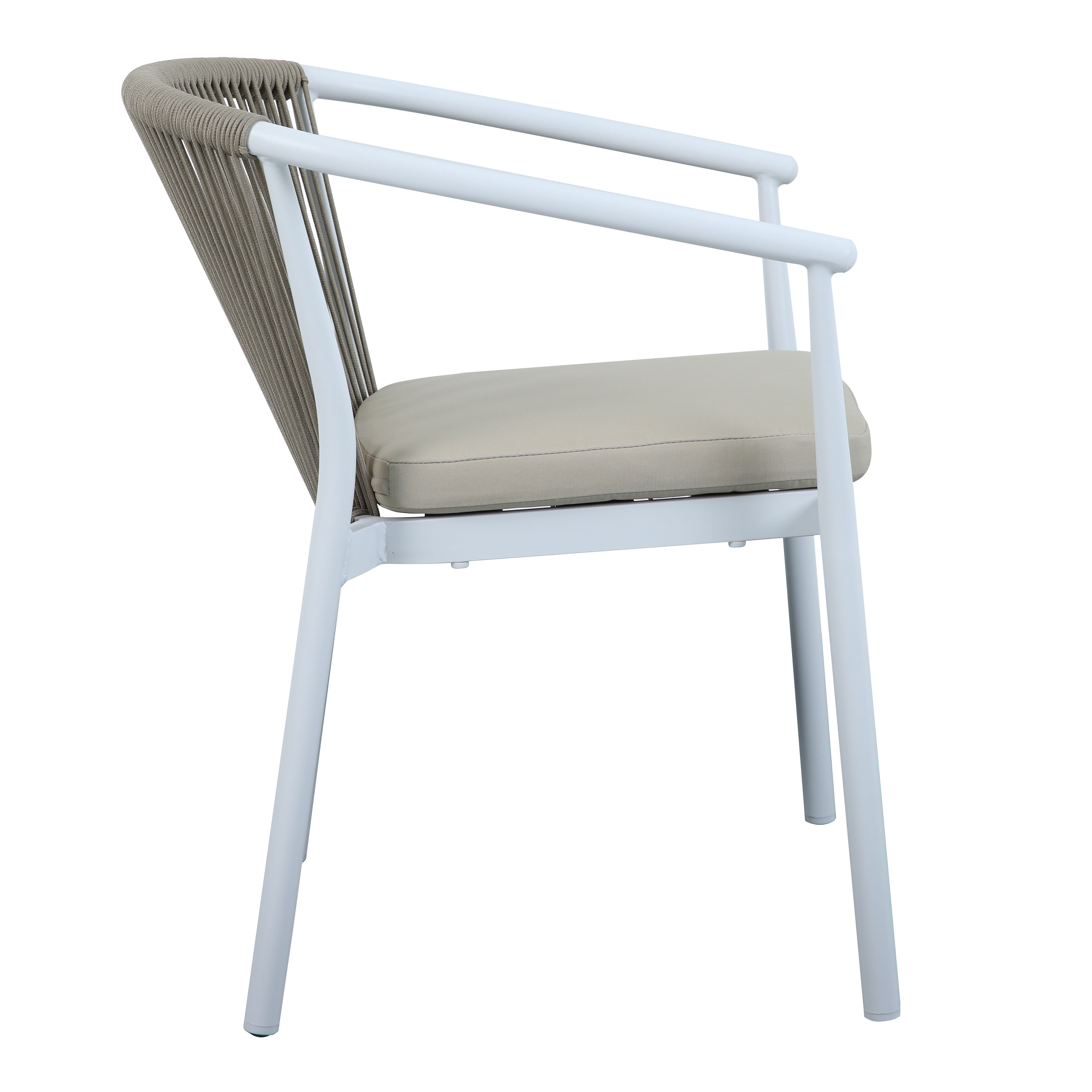 AXI Suvi Tuinset met 4 stoelen Wit met Teak-look Polywood