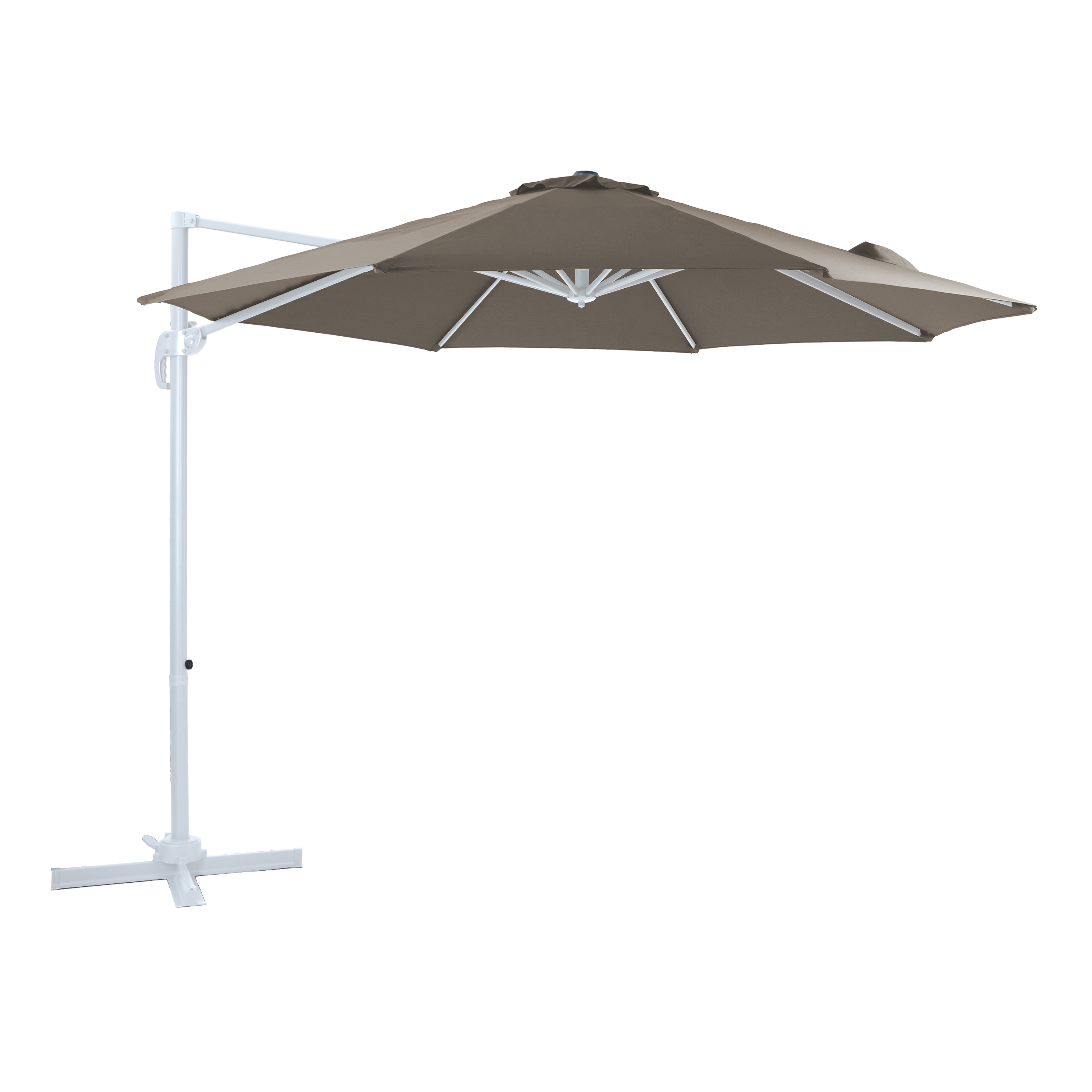AXI Marisol Zweefparasol Ø 300cm Wit/taupe