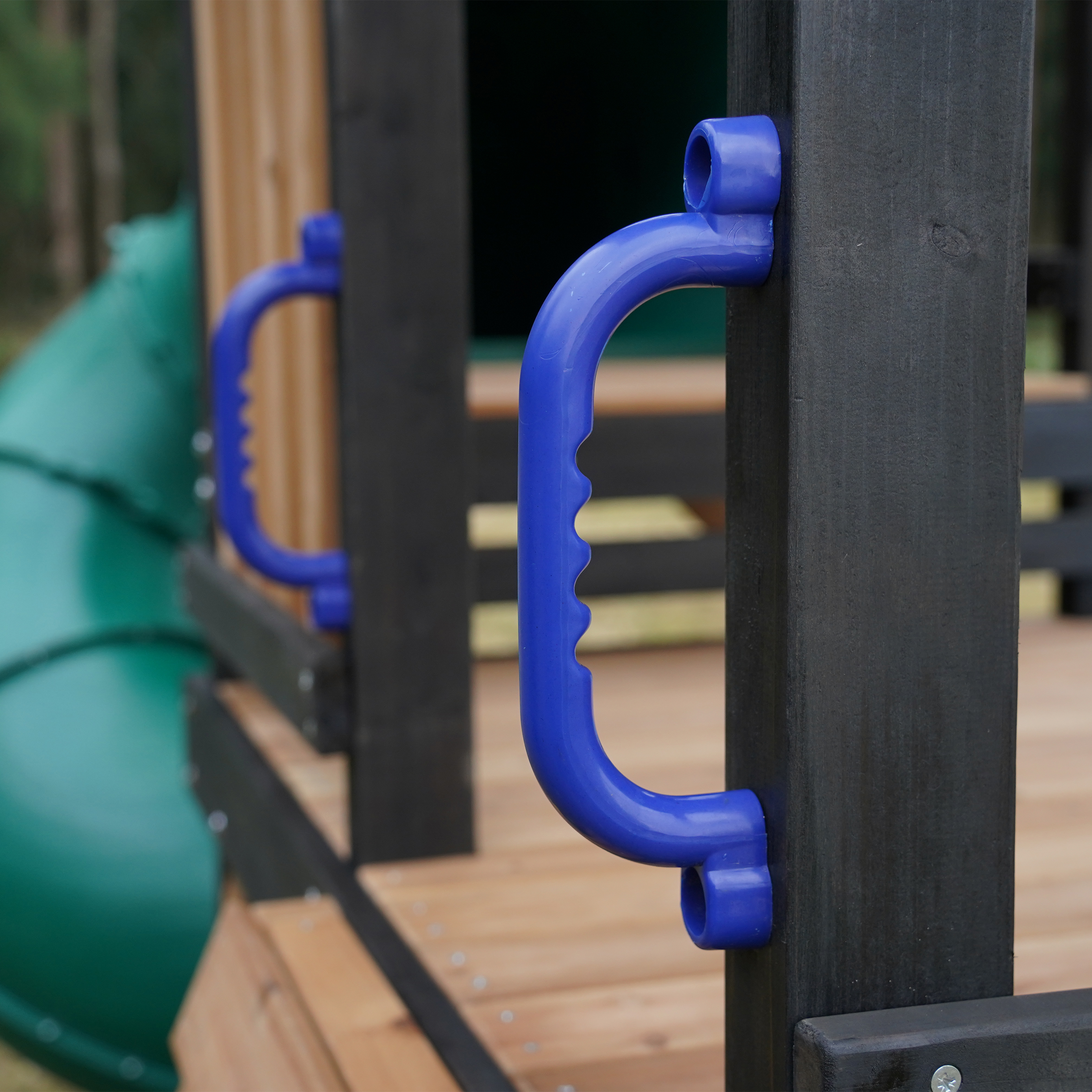 AXI Cody Climbing Frame with Swings, Trapeze and Climbing Wall – Lime Green Double Slide and Tube Slide