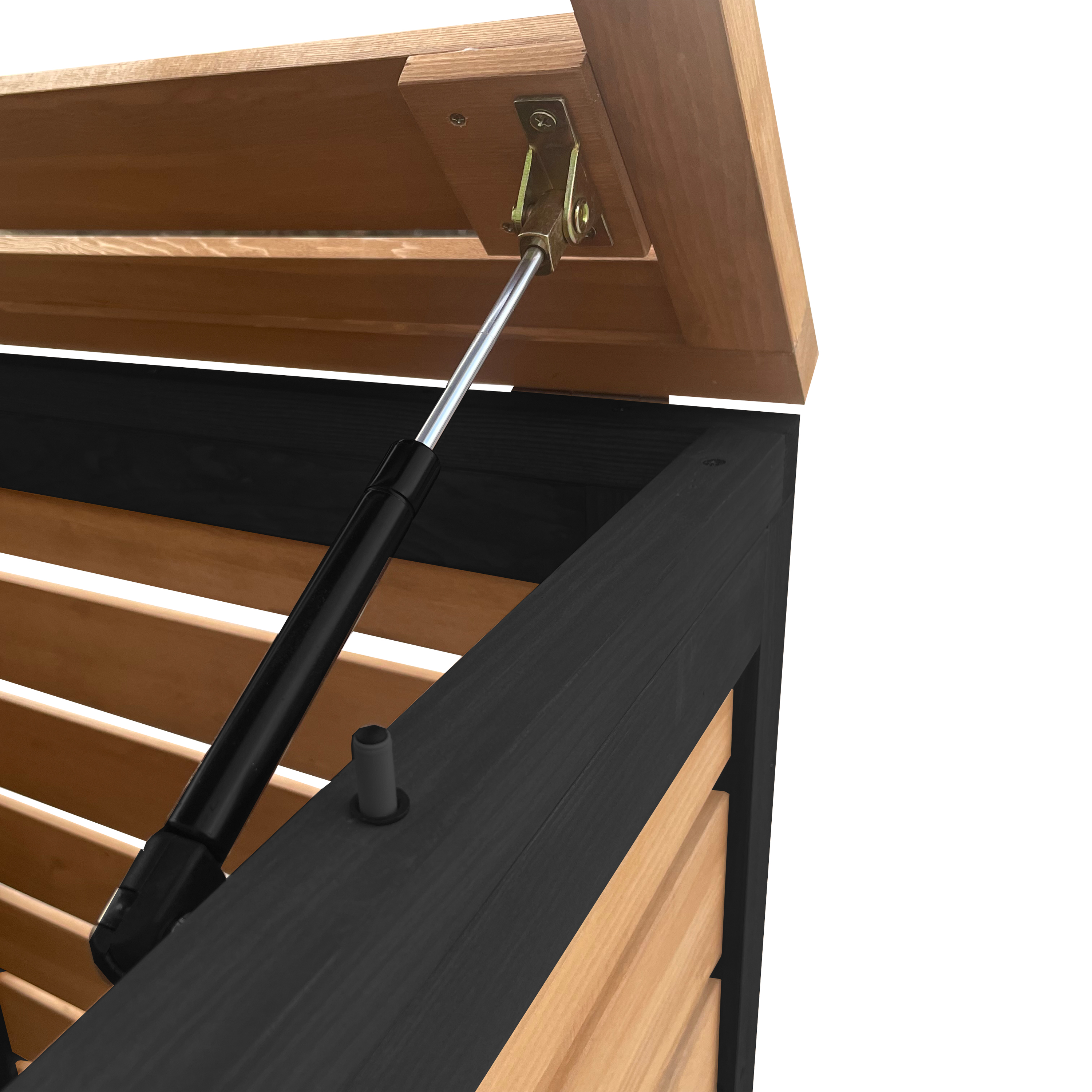 AXI Lex Wooden Bin Storage Brown/Black - 2 bins
