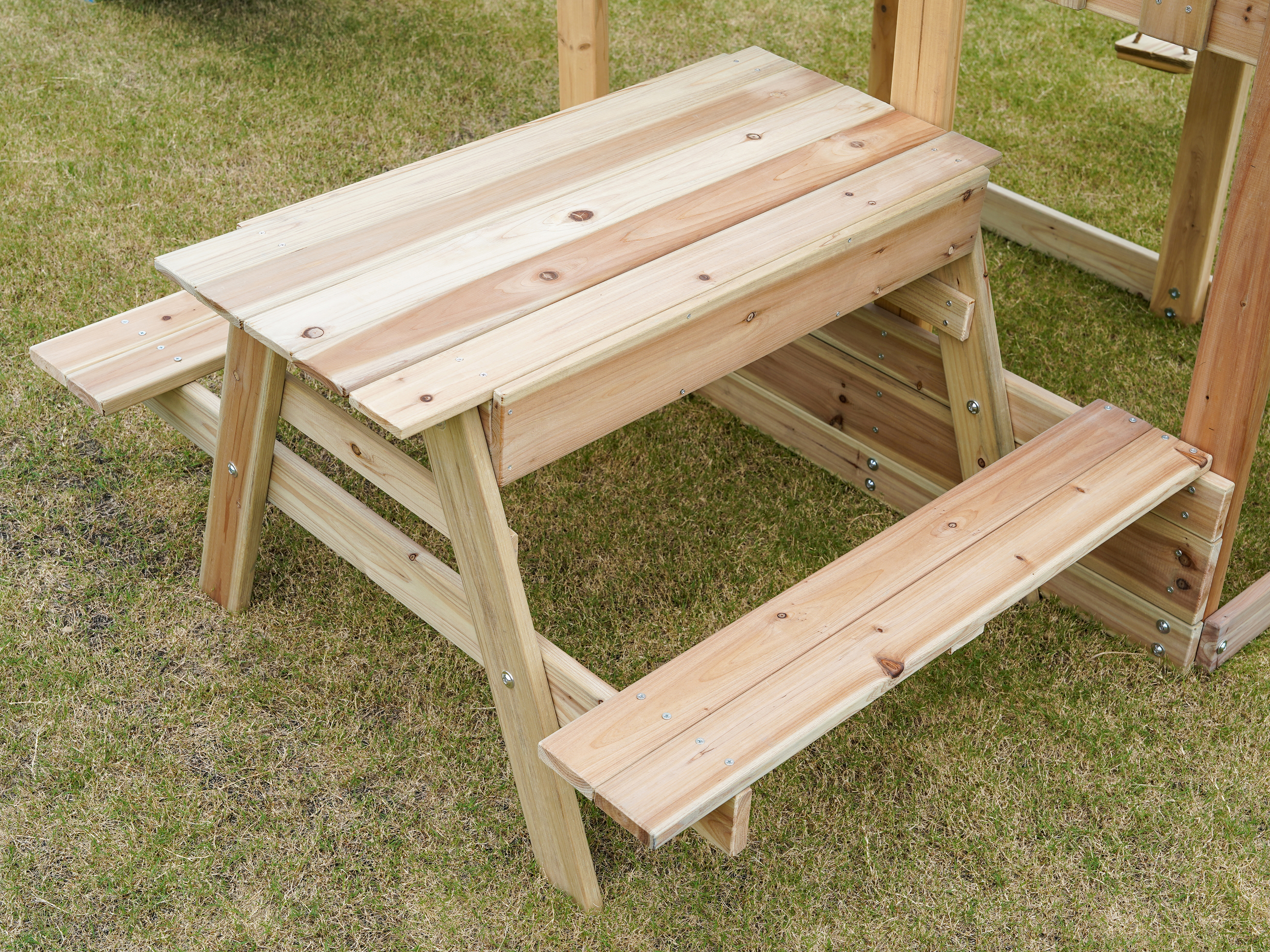 AXI Mette Playground with Double Swing Brown - White Slide 