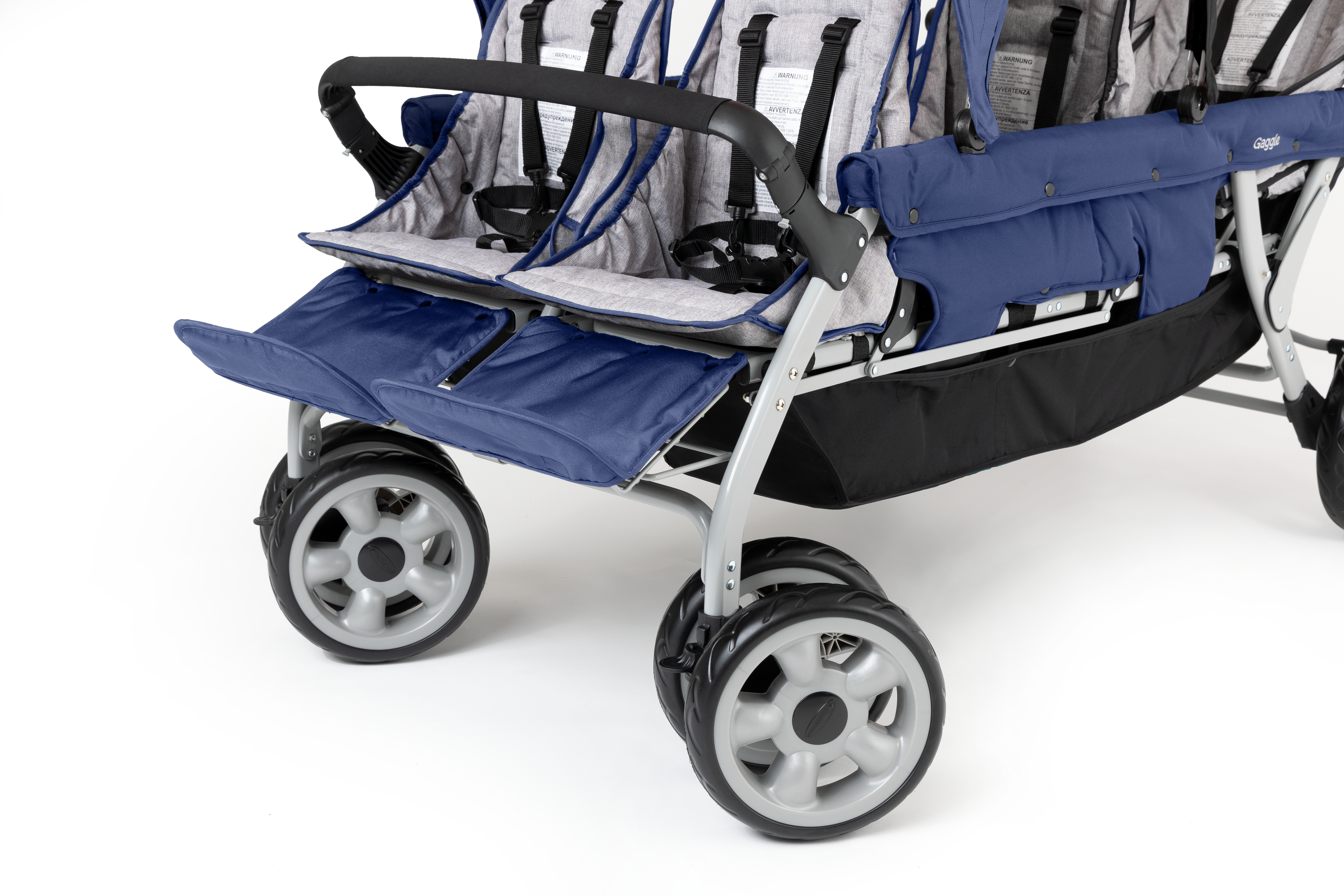 Gaggle Jamboree opvouwbare kinderwagen / buggy voor 6 kinderen in Blauw