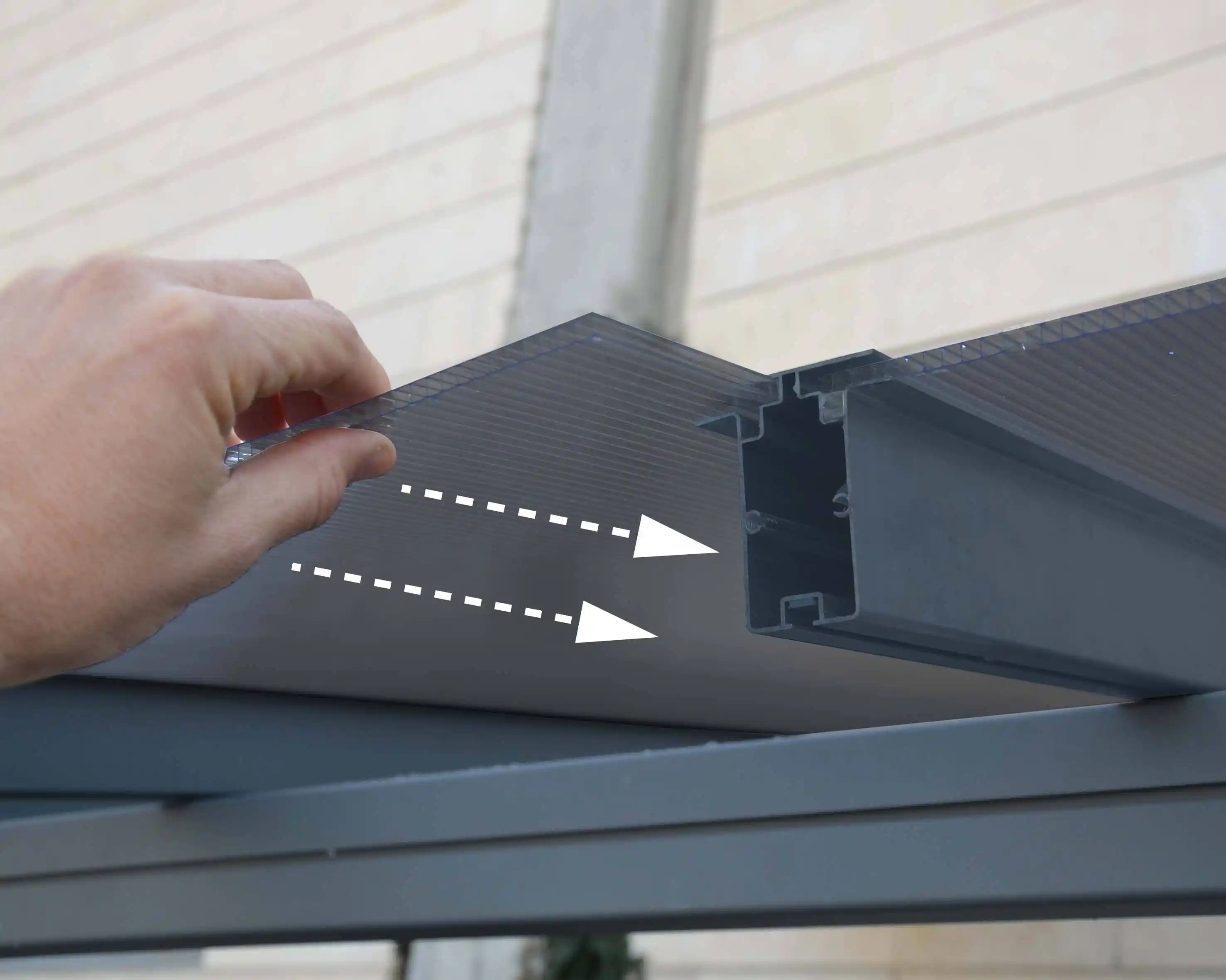 Canopia Verona 504X299 cm Carport Enkel Donkergrijs Brons 