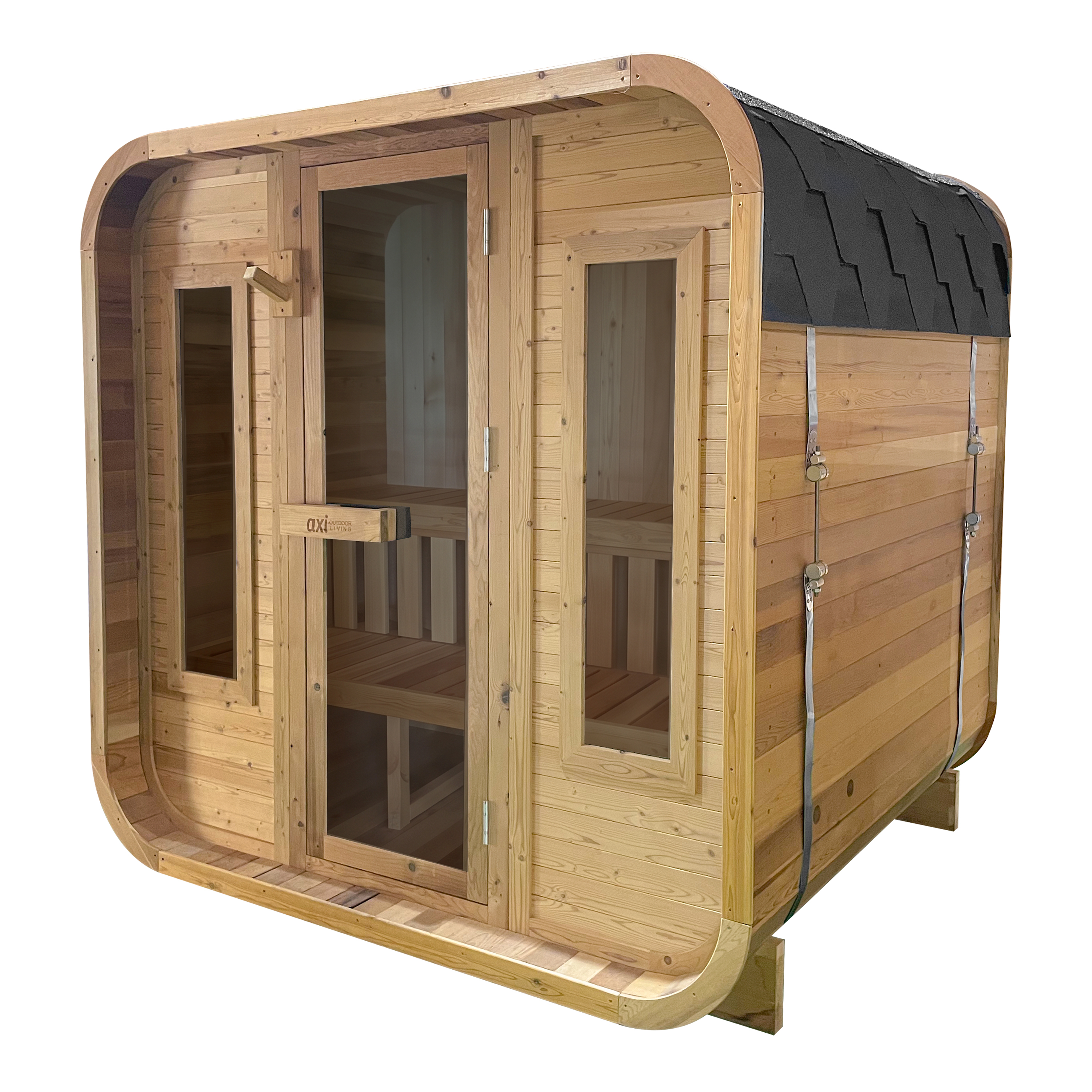 AXI Cube Outdoor Sauna Thermowood XL 4-8 Persons - excl. Sauna Heater