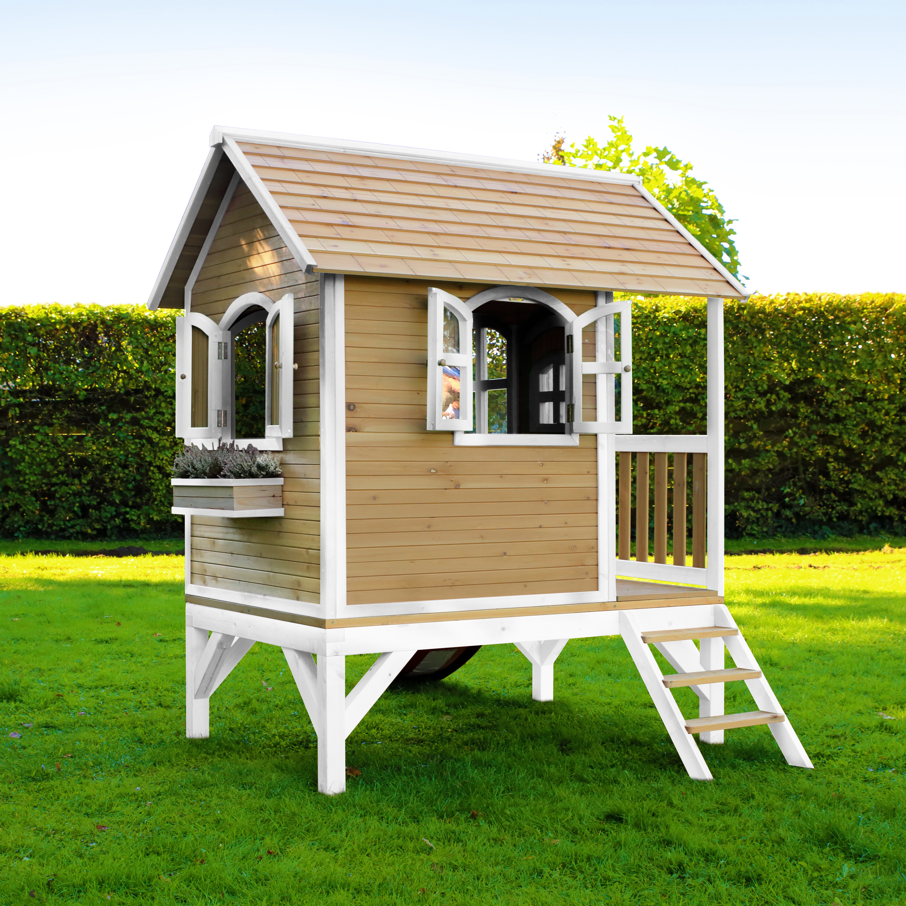 AXI Tom Playhouse Brown/White - Red Slide