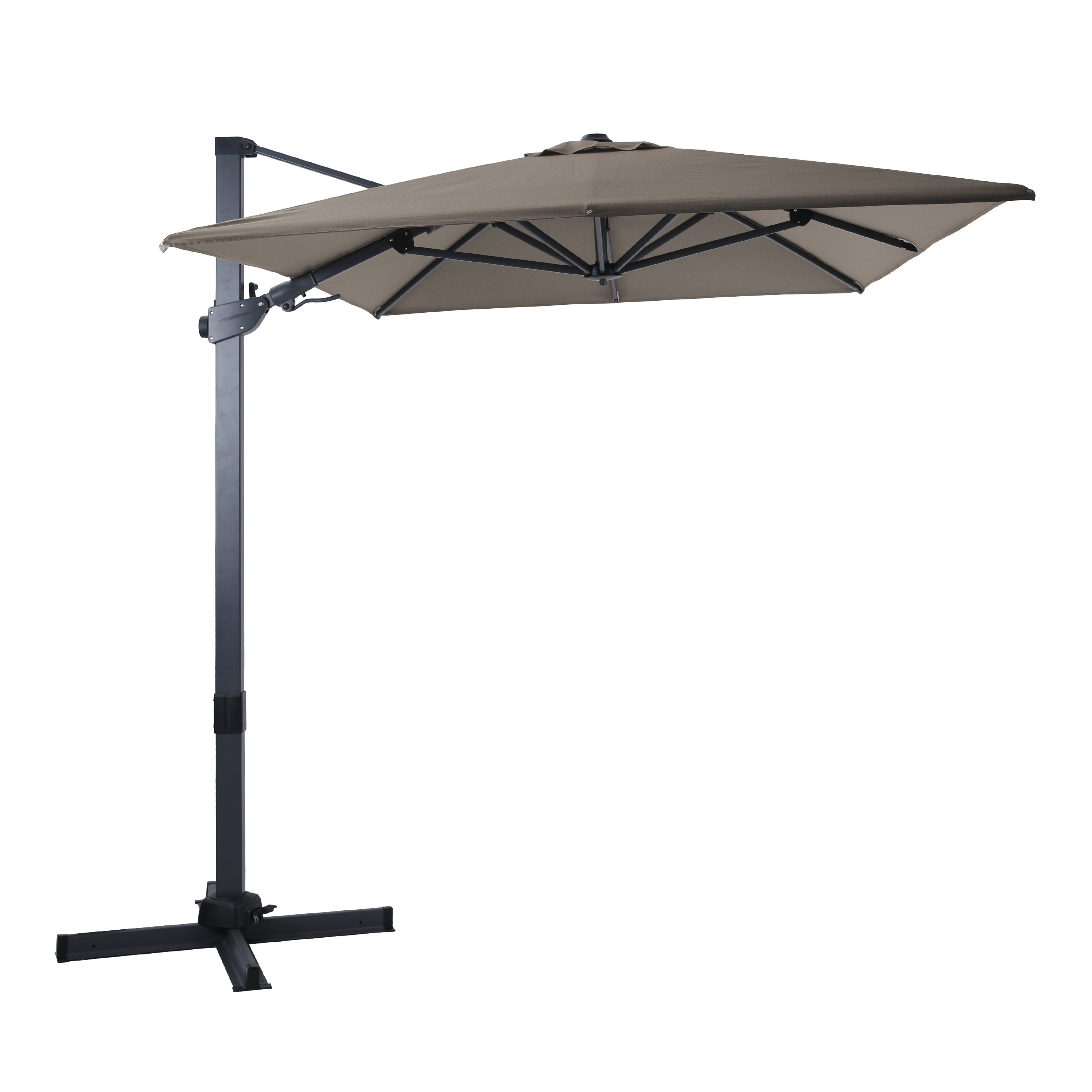 AXI Milad Premium Zweefparasol 200x300cm Antraciet/taupe 