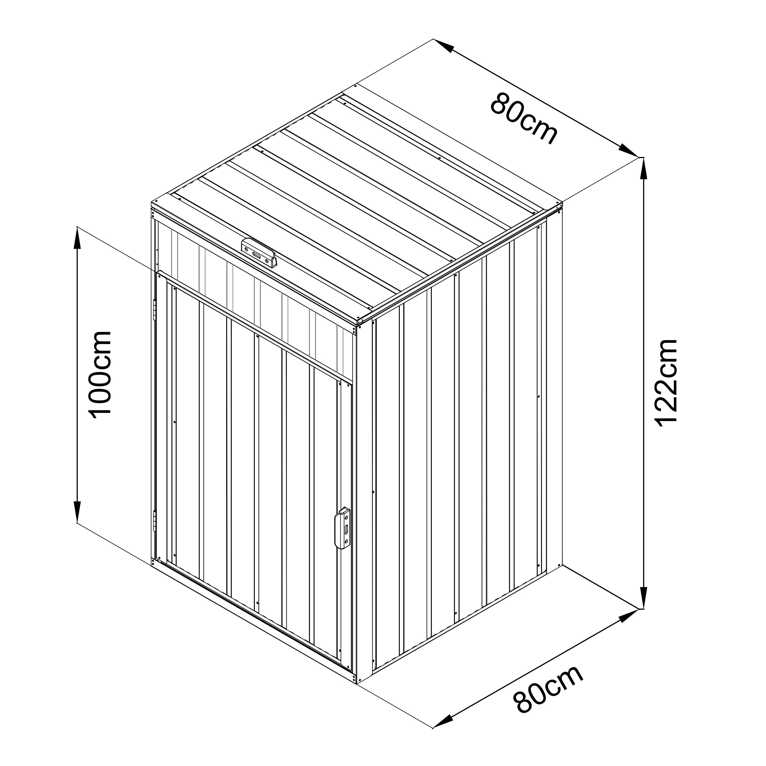 AXI Owen metalen Containerombouw Antraciet - 1 container