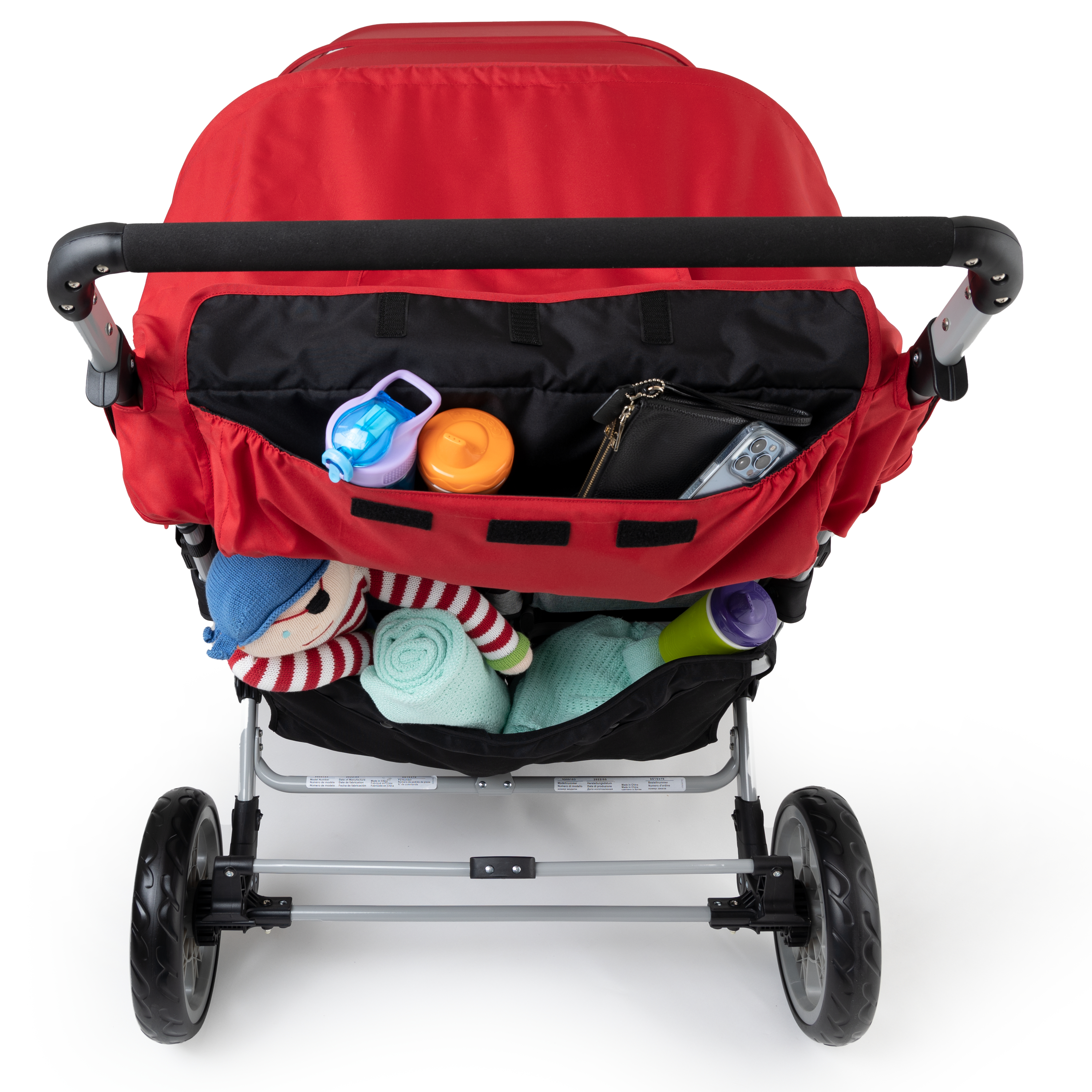 Gaggle Jamboree Folding Stroller for 6 children - Red-0849801015185 Gaggle Jamboree Folding Stroller for 6 children - Red