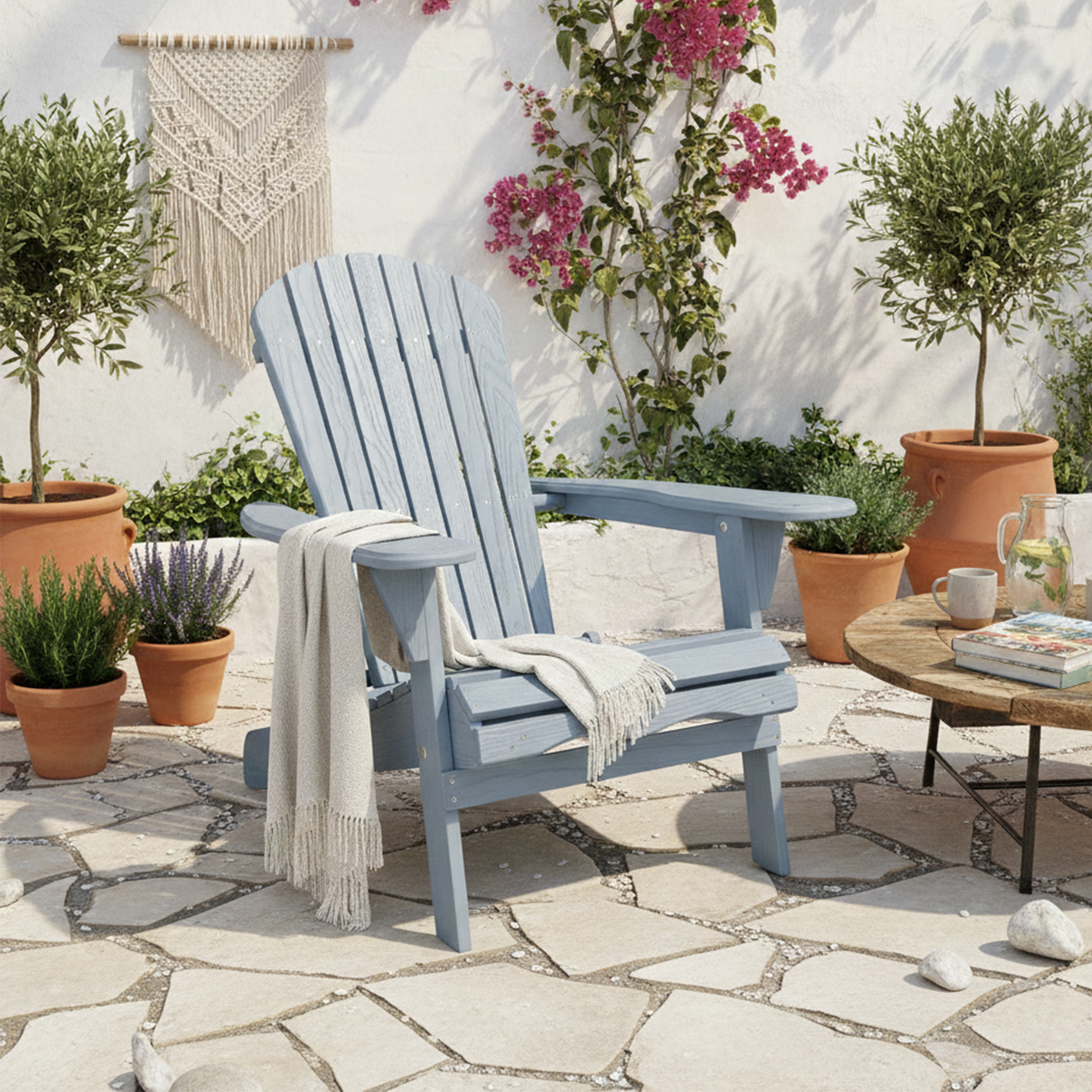 AXI Rosalie Folding Adirondack Chair Grey