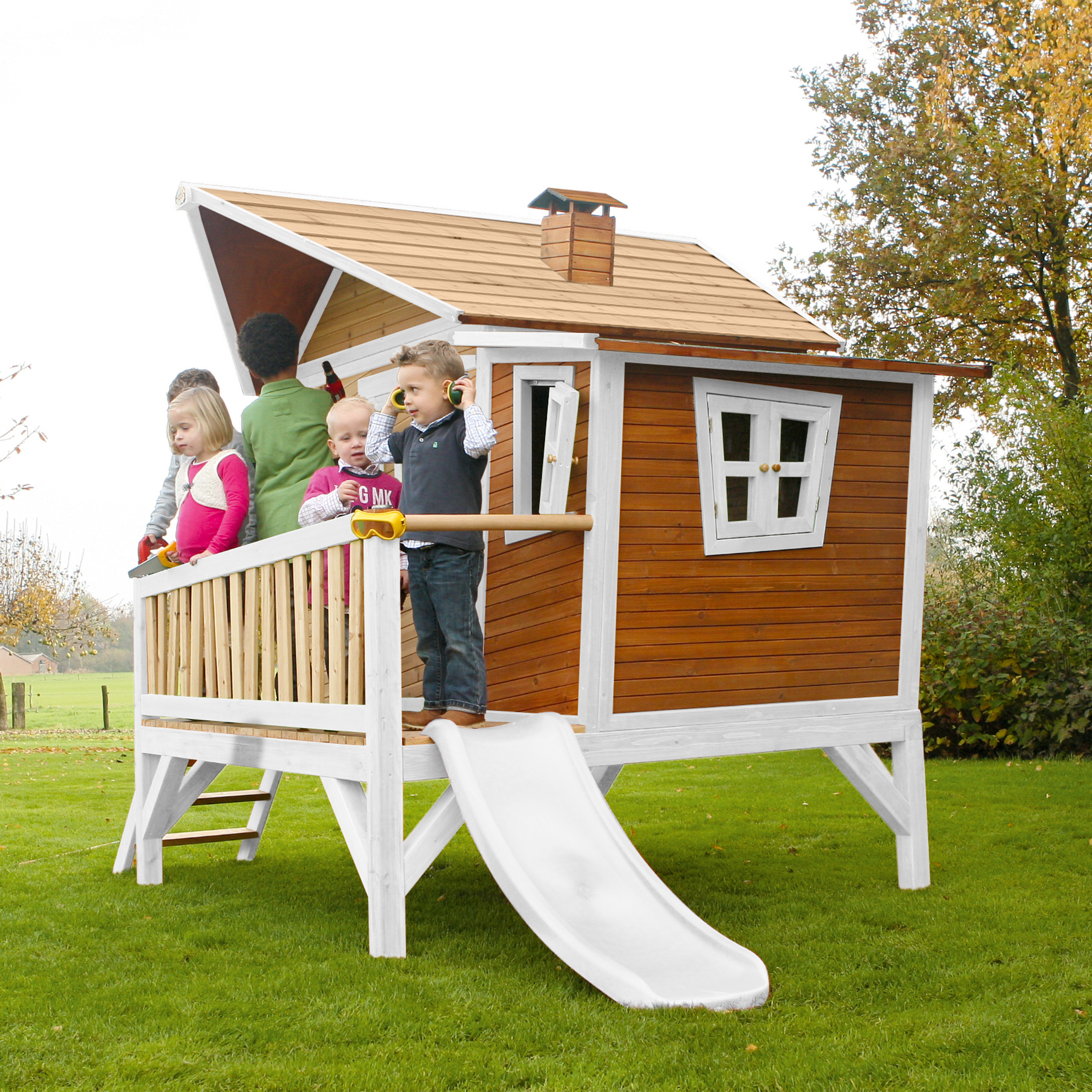 AXI Emma Playhouse Brown/White - White Slide