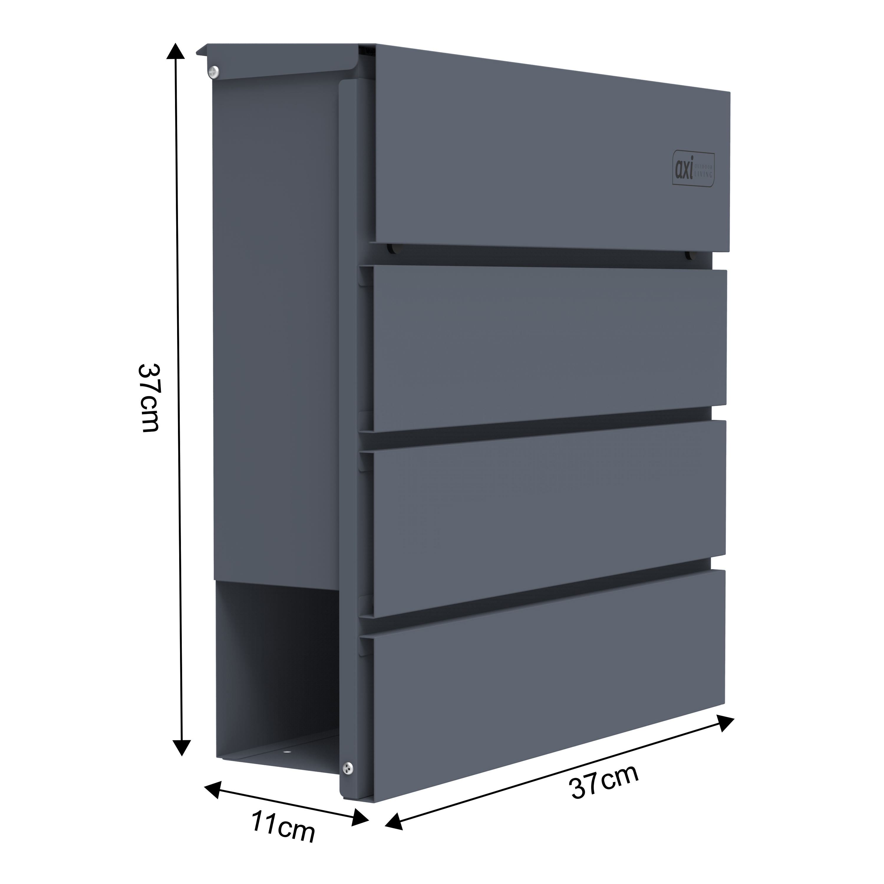 AXI Jake Metal Letterbox Anthracite