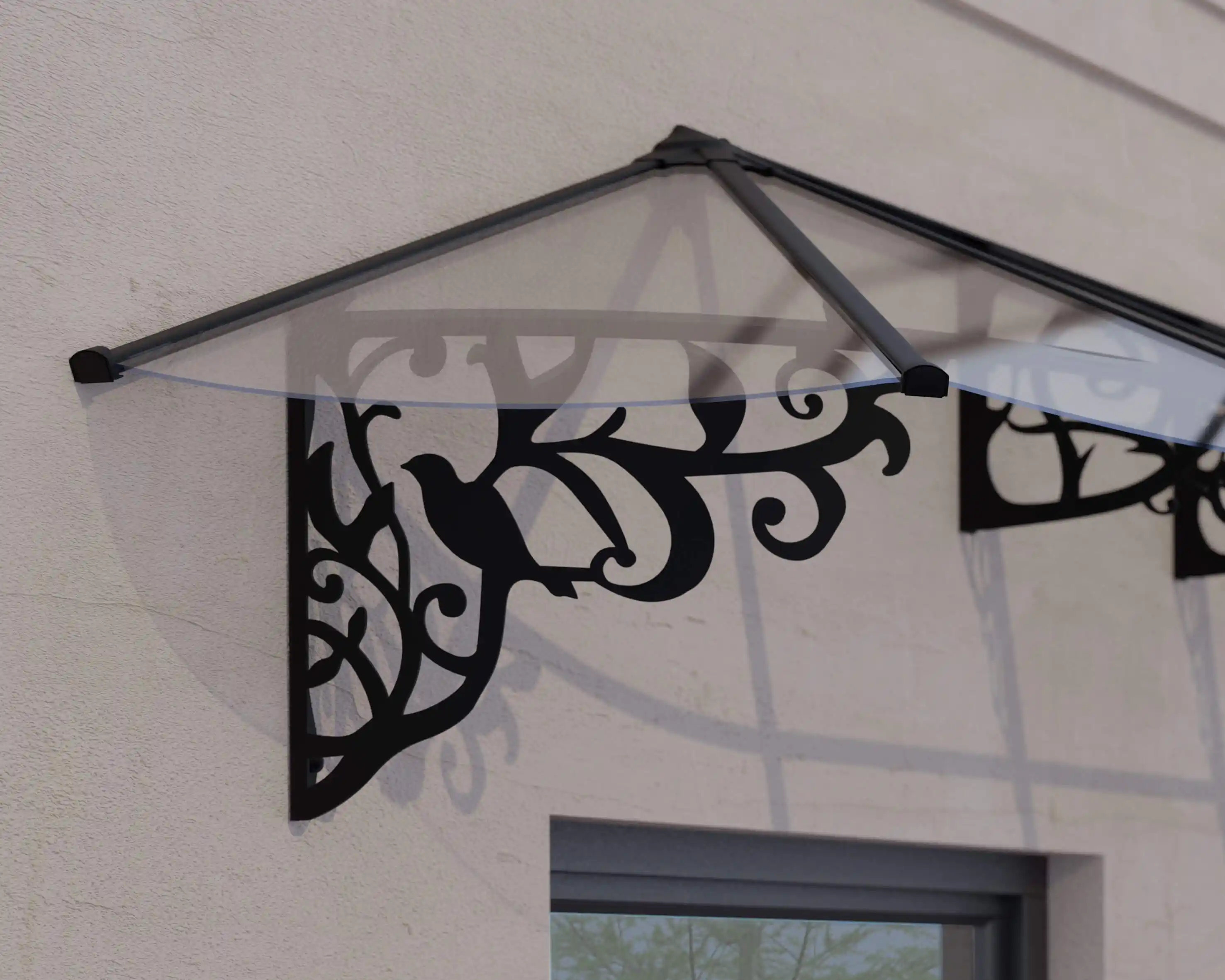 Canopia Lily 370X88X70 cmDeur en Veranda Luifel Zwart Helder