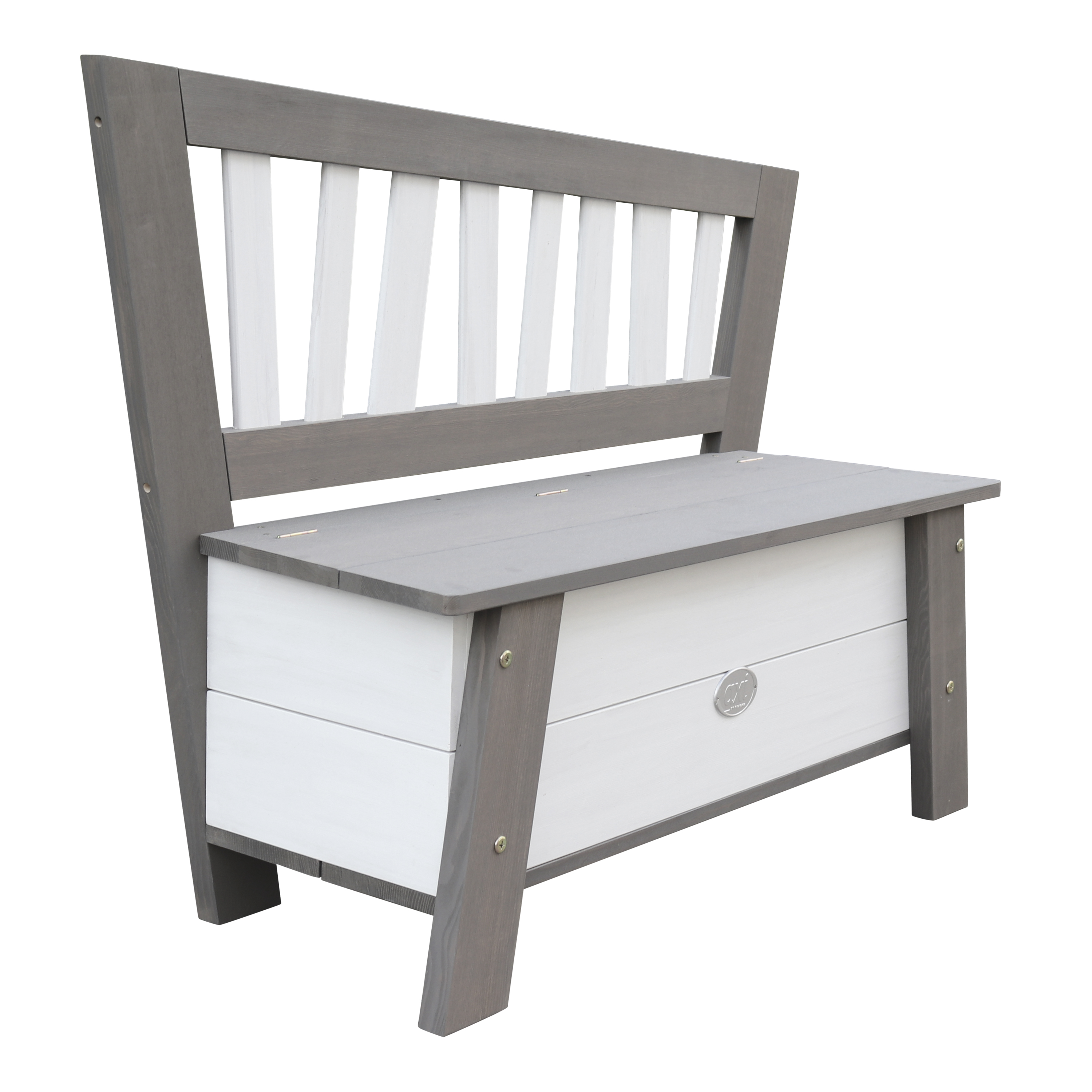 AXI Corky Storage Bench - Grey/White
