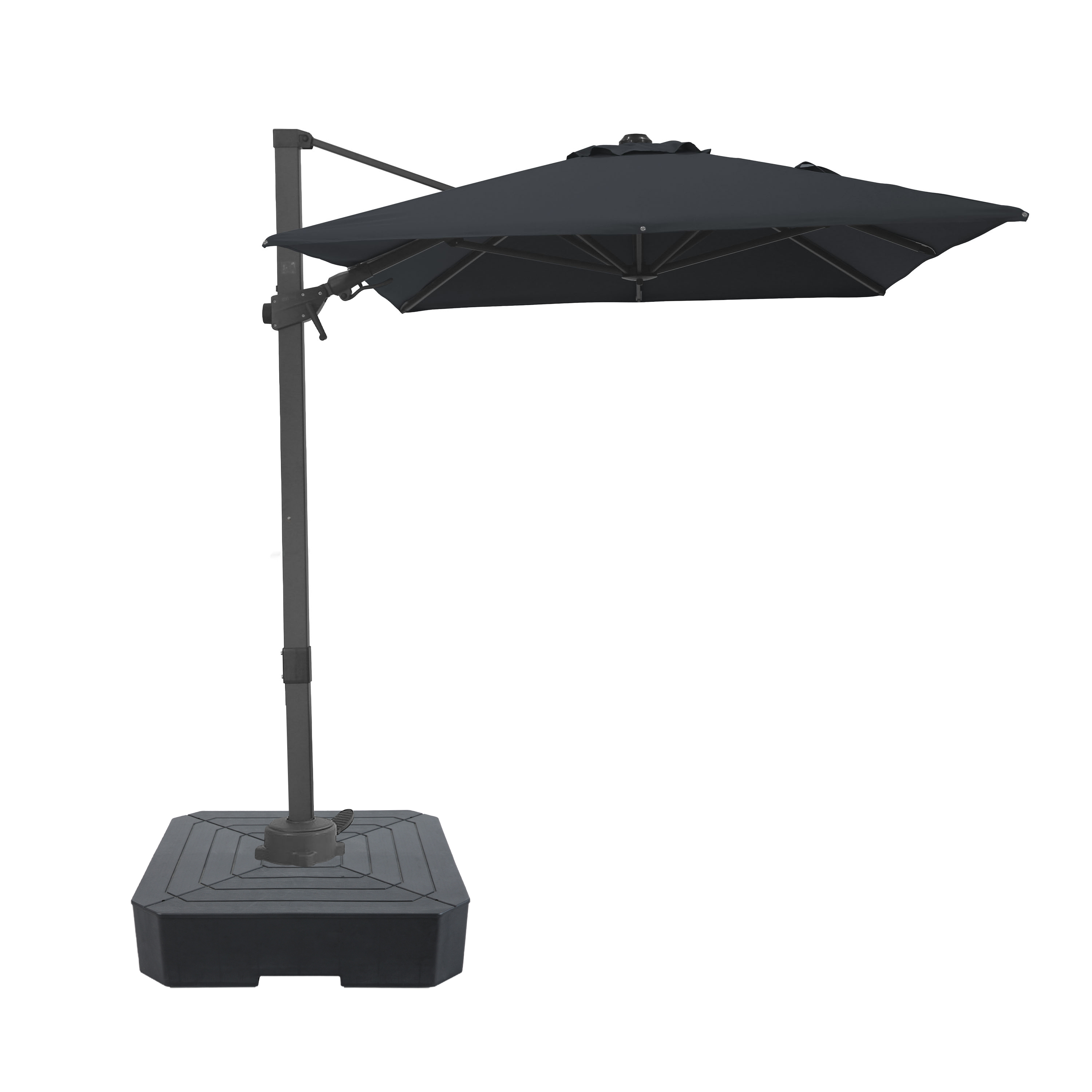 AXI Nyra Cantilever Parasol 200x300 cm incl. fillable parasol base Anthracite/Grey – Complete Set