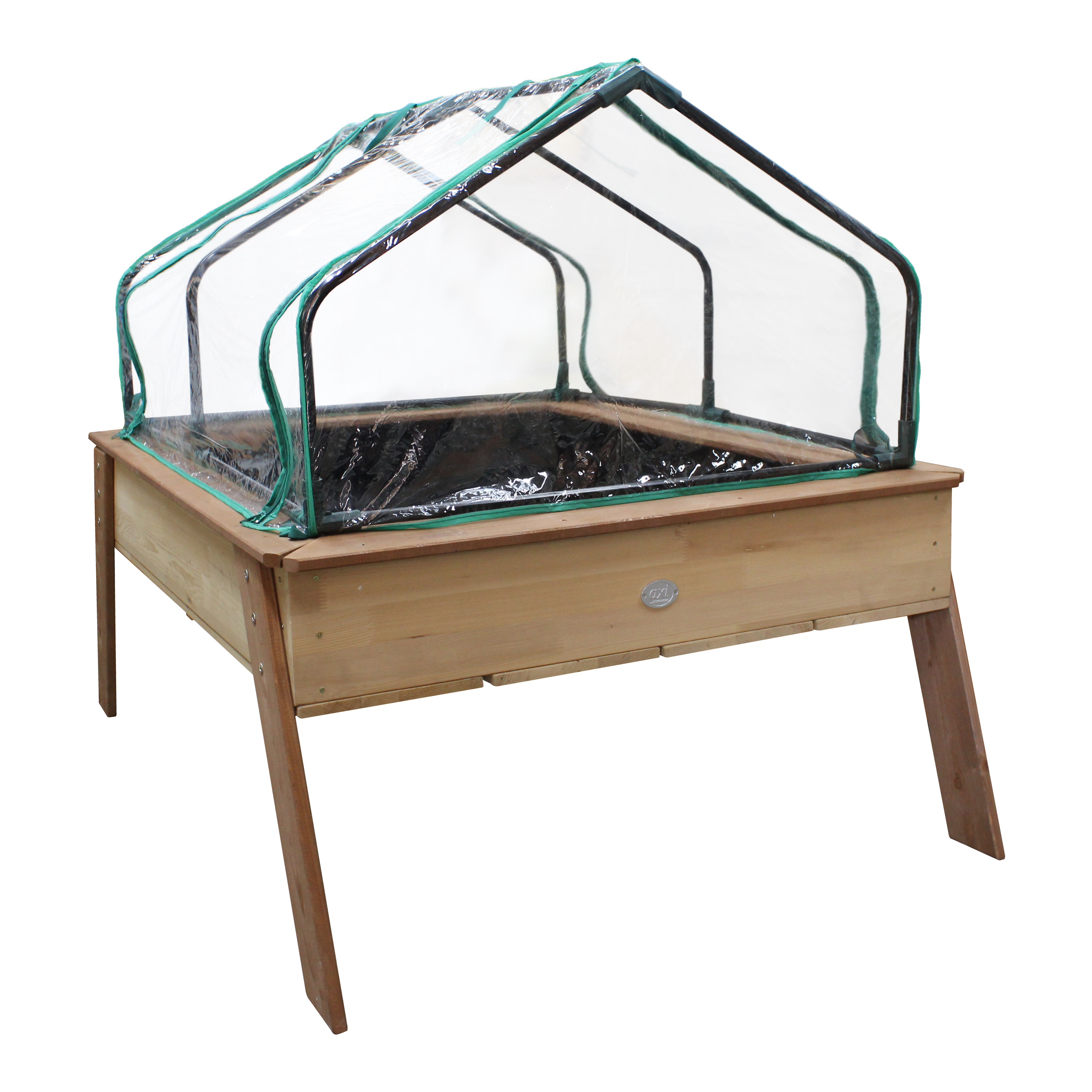 AXI Linda Gardening Table with Greenhouse - Brown