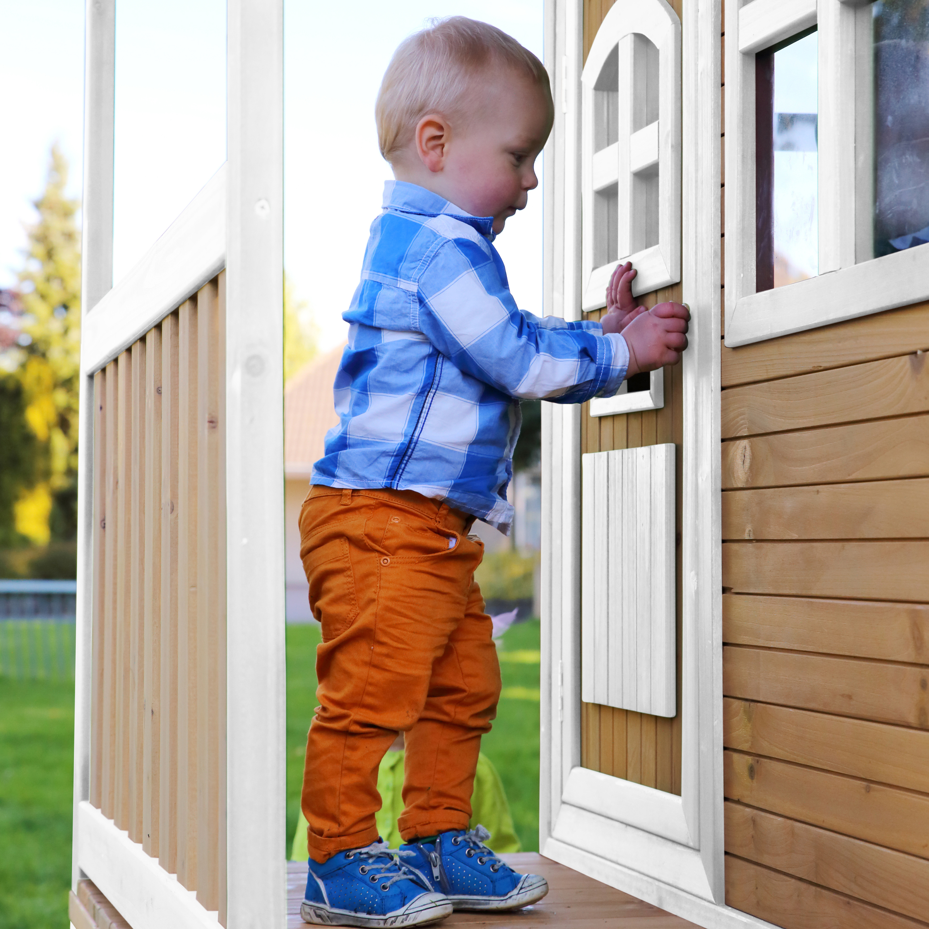 AXI Tom Playhouse Brown/White - Red Slide