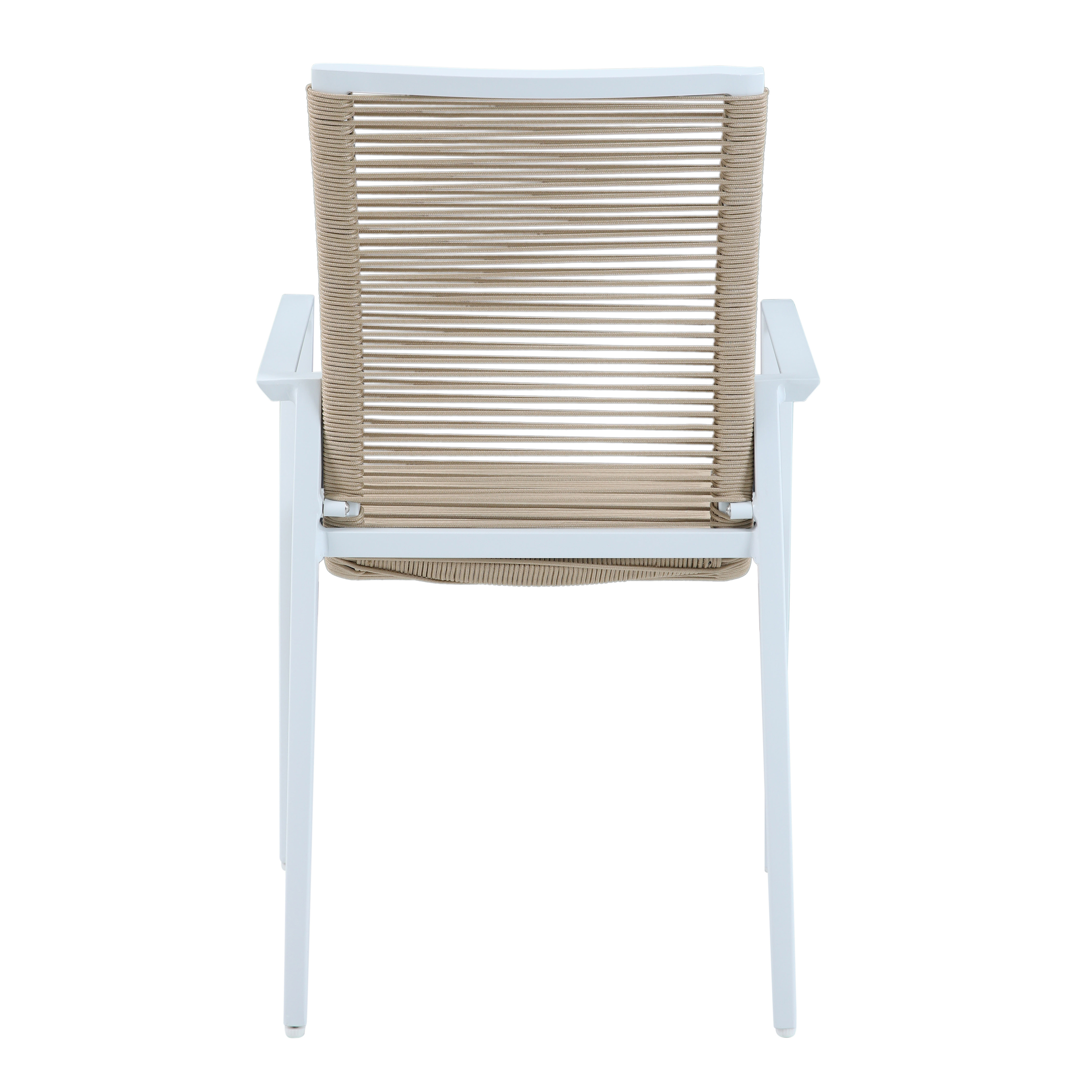 AXI Zora Tuinset met 4 stoelen Wit met Hout-look PSPC