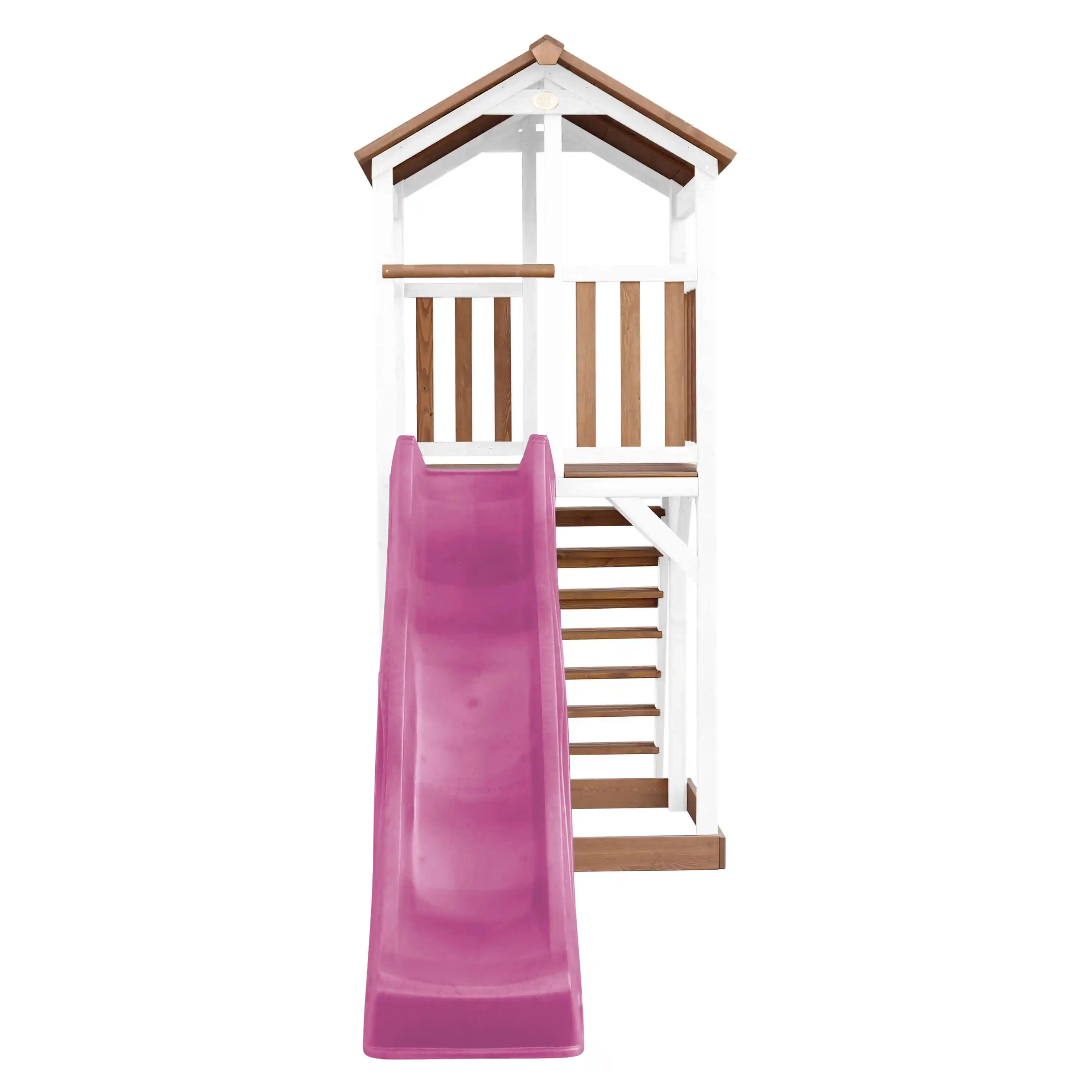 AXI Beach Tower Speeltoren Bruin/wit - Paarse Glijbaan