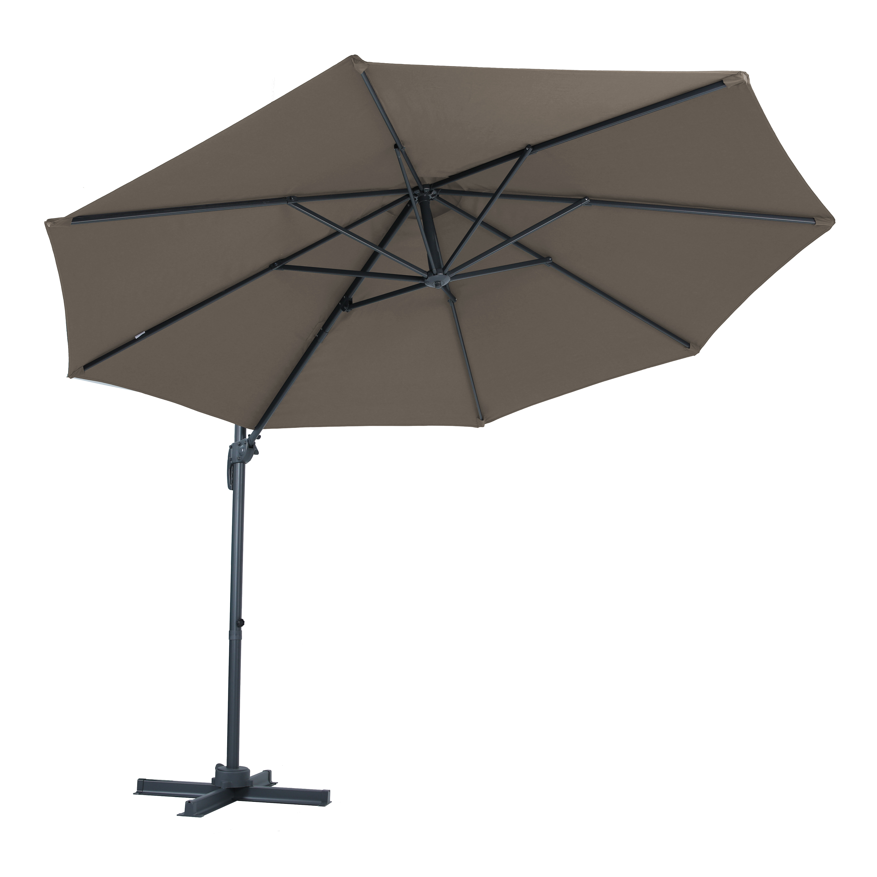 AXI Marisol Cantilever Parasol Ø 300cm Round - Grey/Taupe