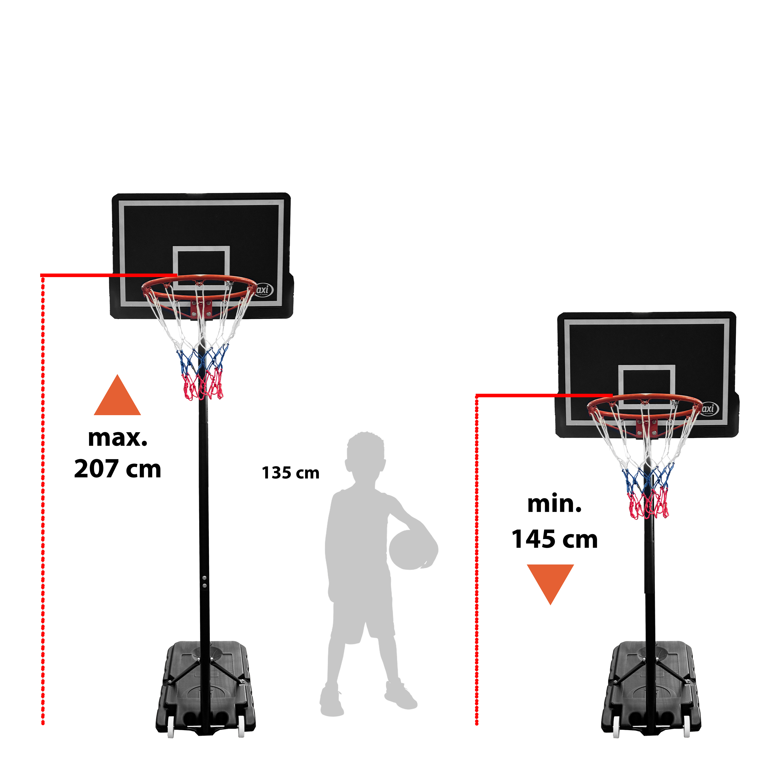 AXI Basketball Hoop Pro Adjustable 145 – 207 cm