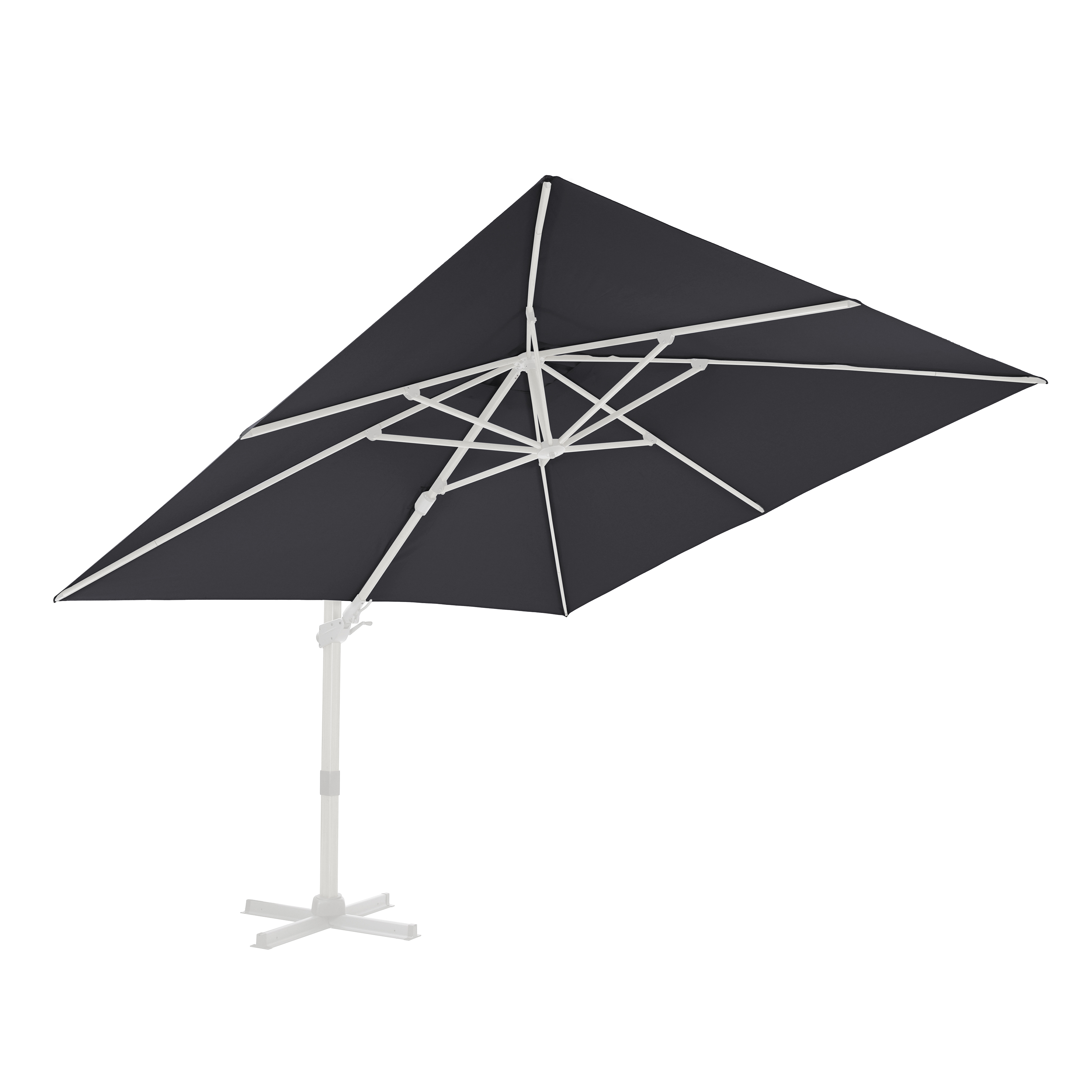 AXI Apollo Premium Zweefparasol 300x300cm Wit/grijs 