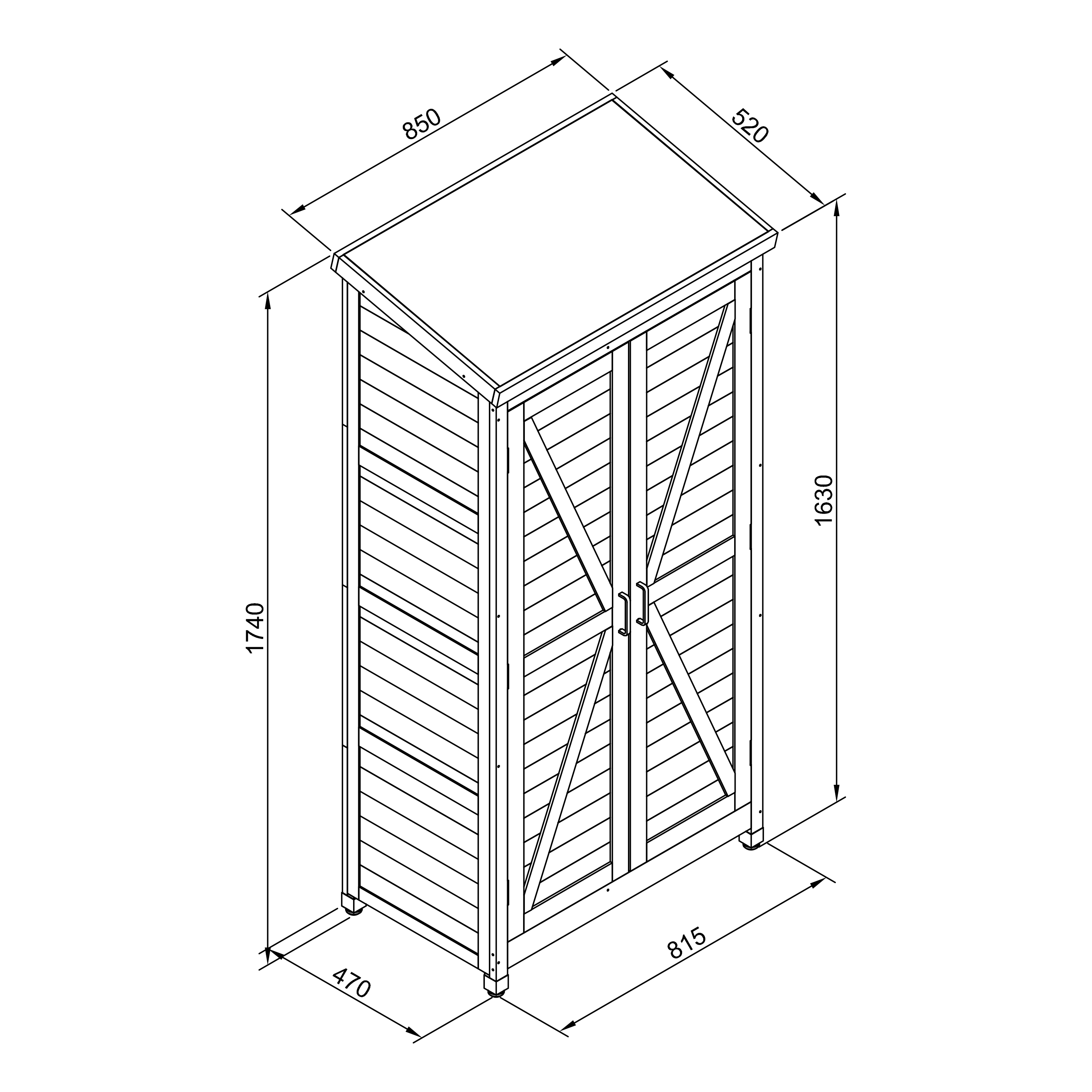 AXI Hugo Gartenschrank aus Holz Braun  