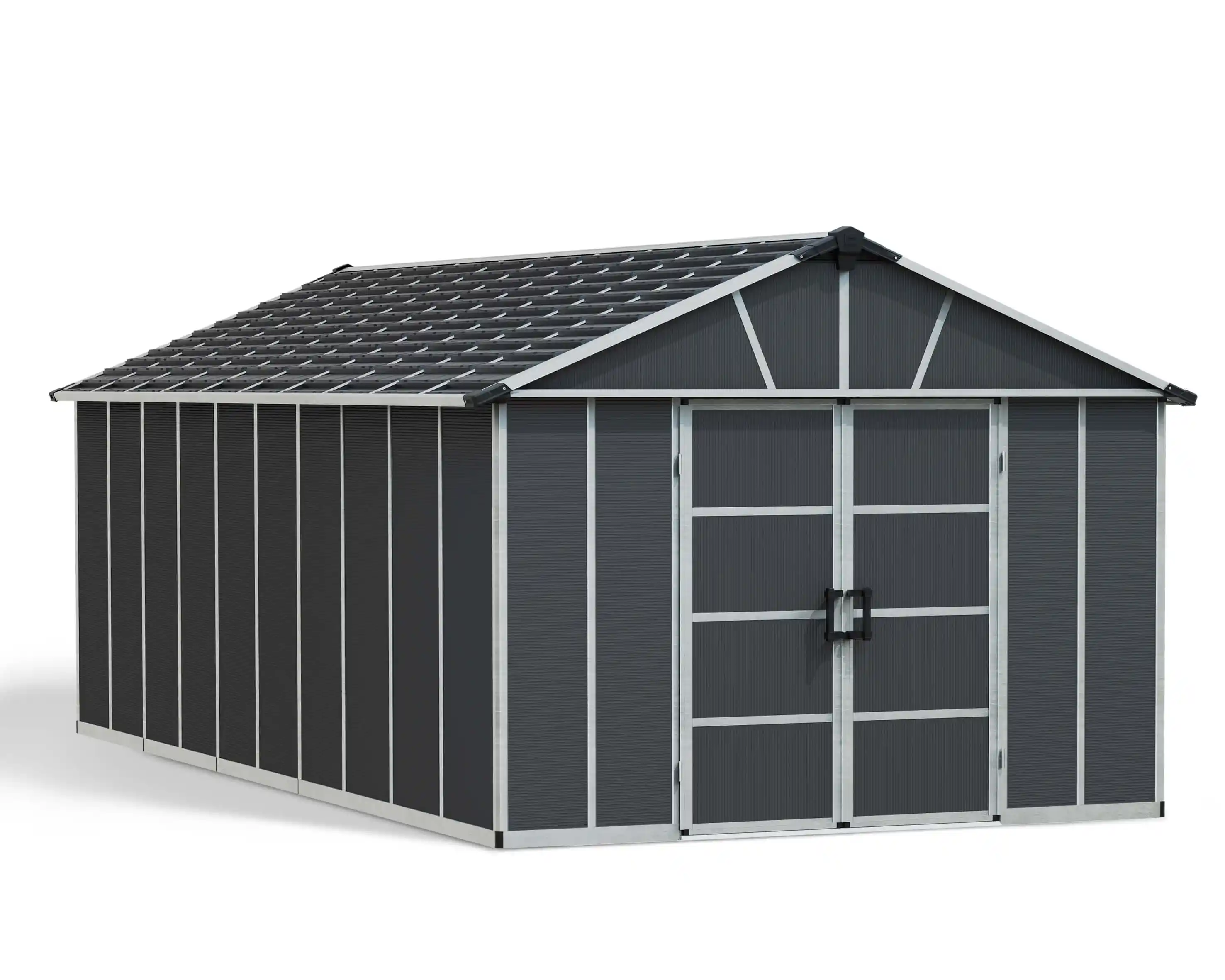 Canopia Yukon grote schuur met vloer 643X332cm Donkergrijs-7290108139303 Canopia Yukon grote schuur met vloer 643X332cm Donkergrijs