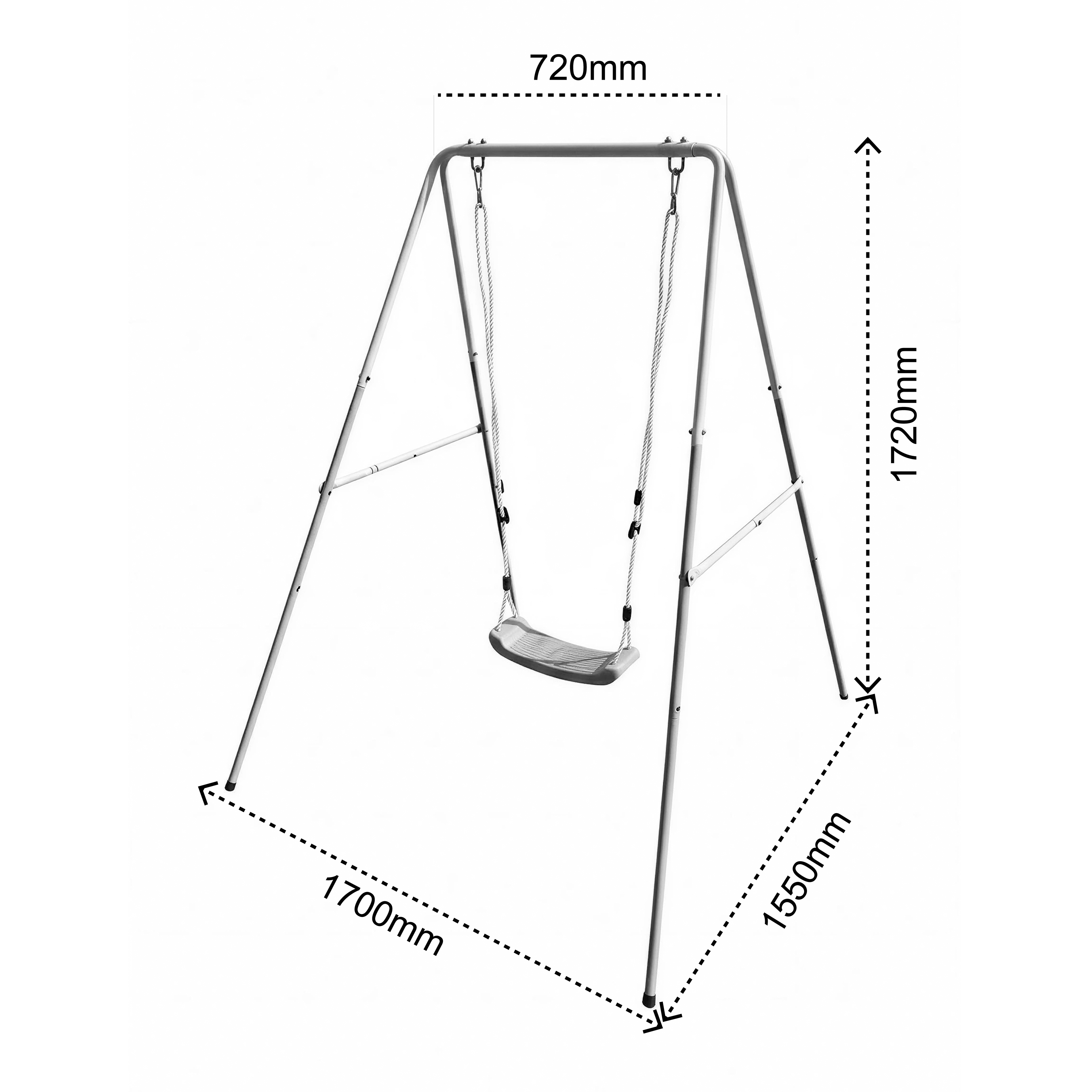 AXI Metal 2 in 1 Grow with me Swing with Baby Seat and Swing Seat - Green/Cream