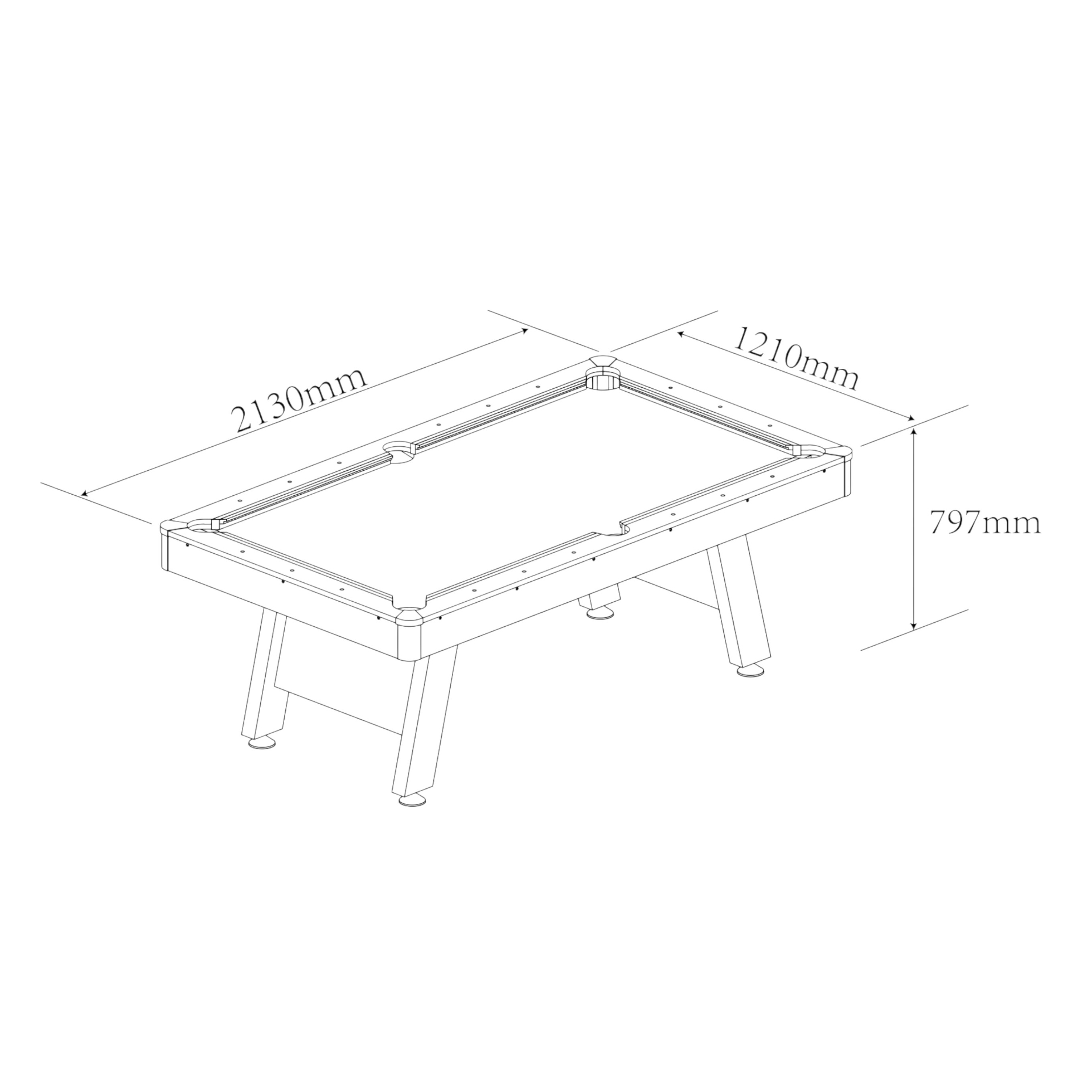 Cougar Master Pro Pool Table 7ft