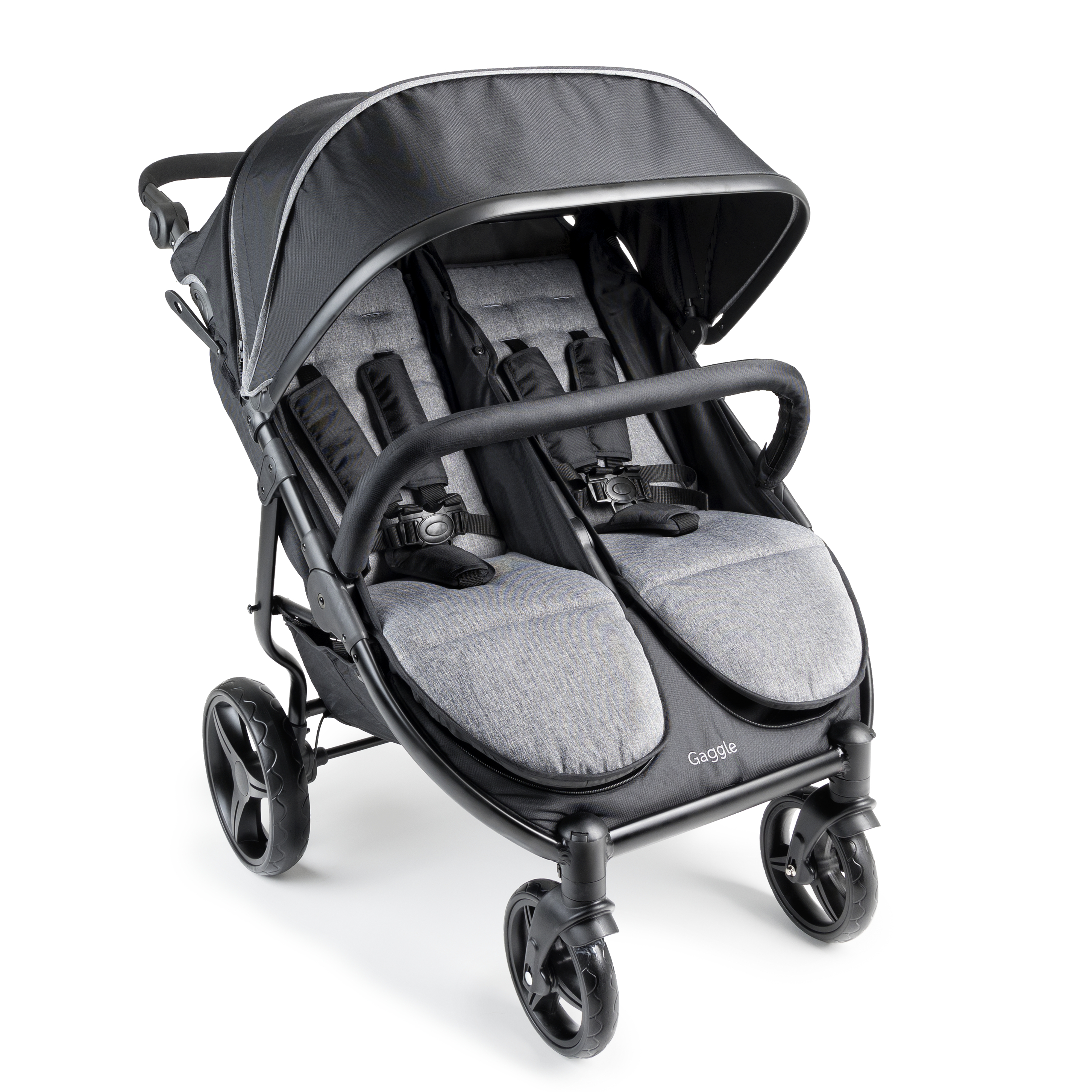 Gaggle Roadster kinderwagen / buggy voor 2 kinderen in zwart - Duo-kinderwagen / buggy