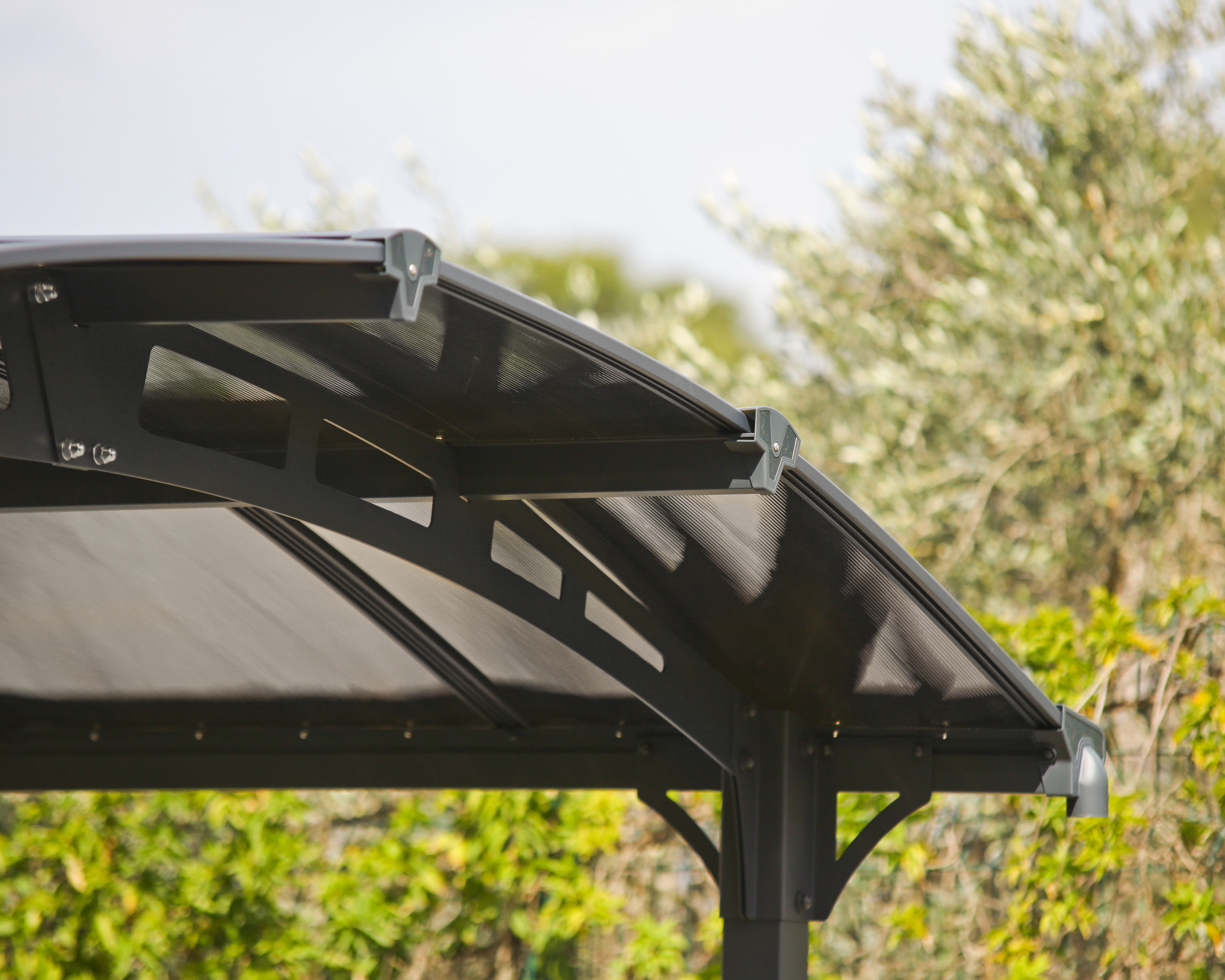 Canopia Alpine 1077X360X307 cm RV Carport en Boothuis Donkergrijs Brons
