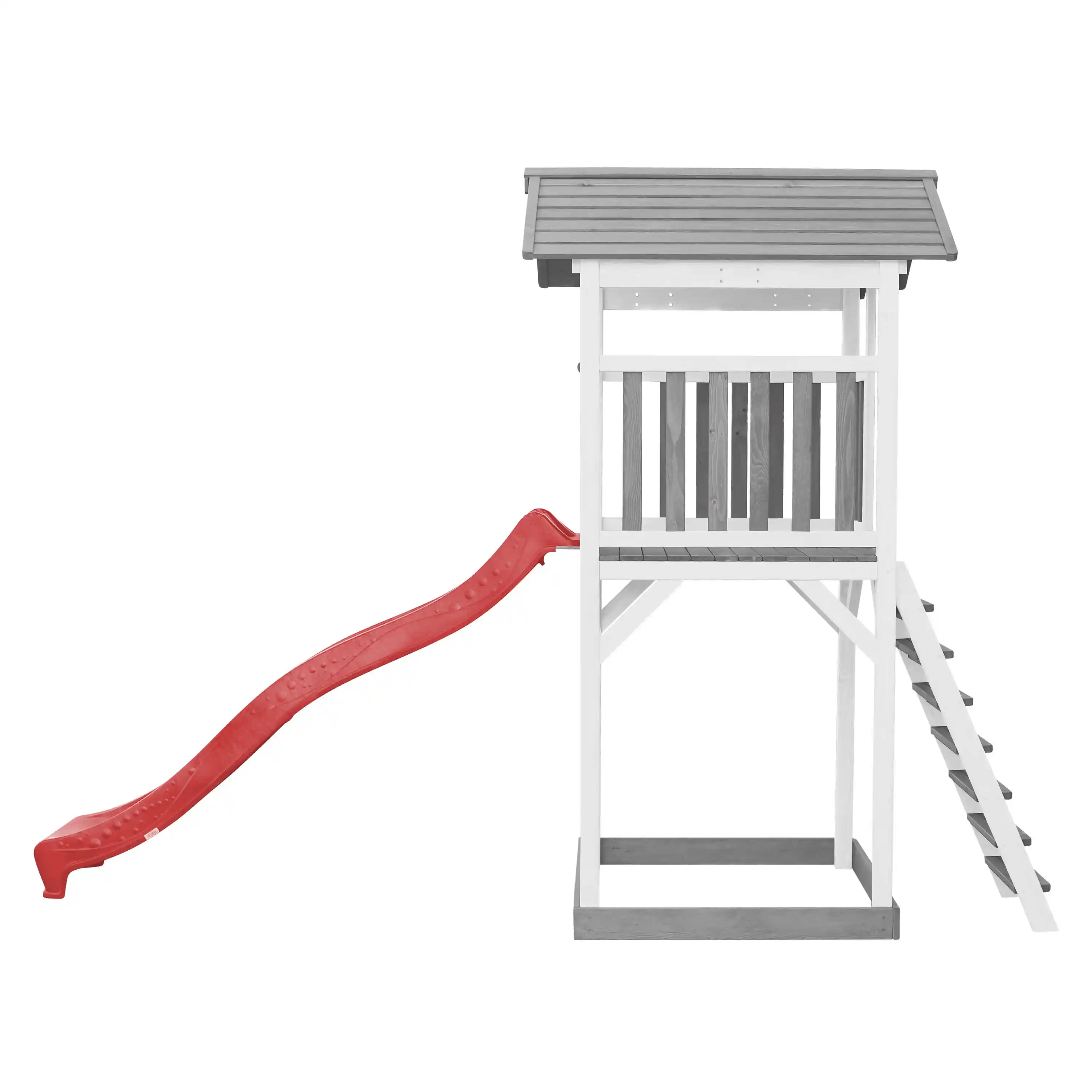 AXI Beach Tower Speeltoren Grijs/wit - Rode Glijbaan